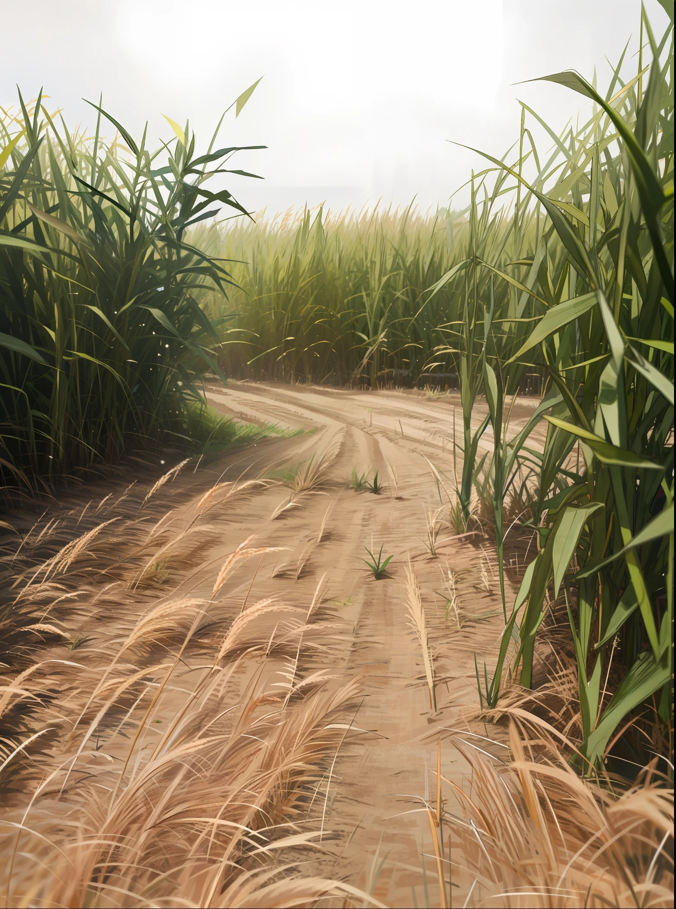 Masterpiece, best quality, HD, cornfield, yellow grass