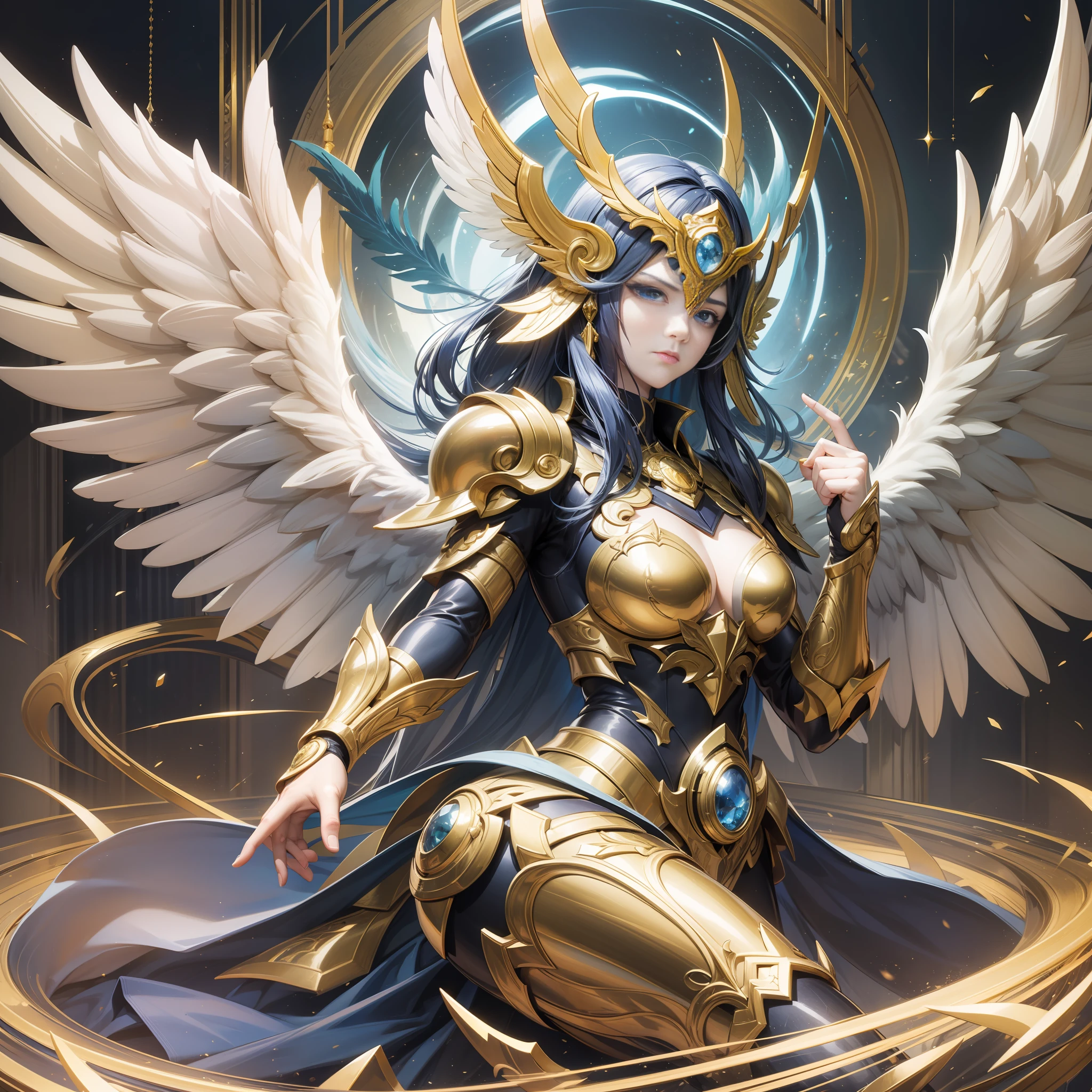 Angel armor is a symbol of the power and sanctity of angels。In many cultures and religions，Angels are depicted as messengers and guardians of God，Has great strength and beautiful appearance。Angelic armor was created to emphasize their divinity and fighting abilities。

Angel armor is often depicted as ornate and solemn equipment，Common features include wings、Decoration of light and gold。It can provide strong defense and protection，This makes the wearer virtually invincible。Angel armor is also often combined with some special weapons and abilities，Increased the character's attack power and mystery。

Angel armor appears in many stories and works，Such as religious scriptures、mythical story、Video games and comics。It represents light、The power of justice and the divine，It is often used to fight evil and protect humanity。The design and description of the Angel Armor may vary depending on the culture and the work，But in general it is a powerful and solemn piece of equipment，Symbolizes divine and transcendent power。