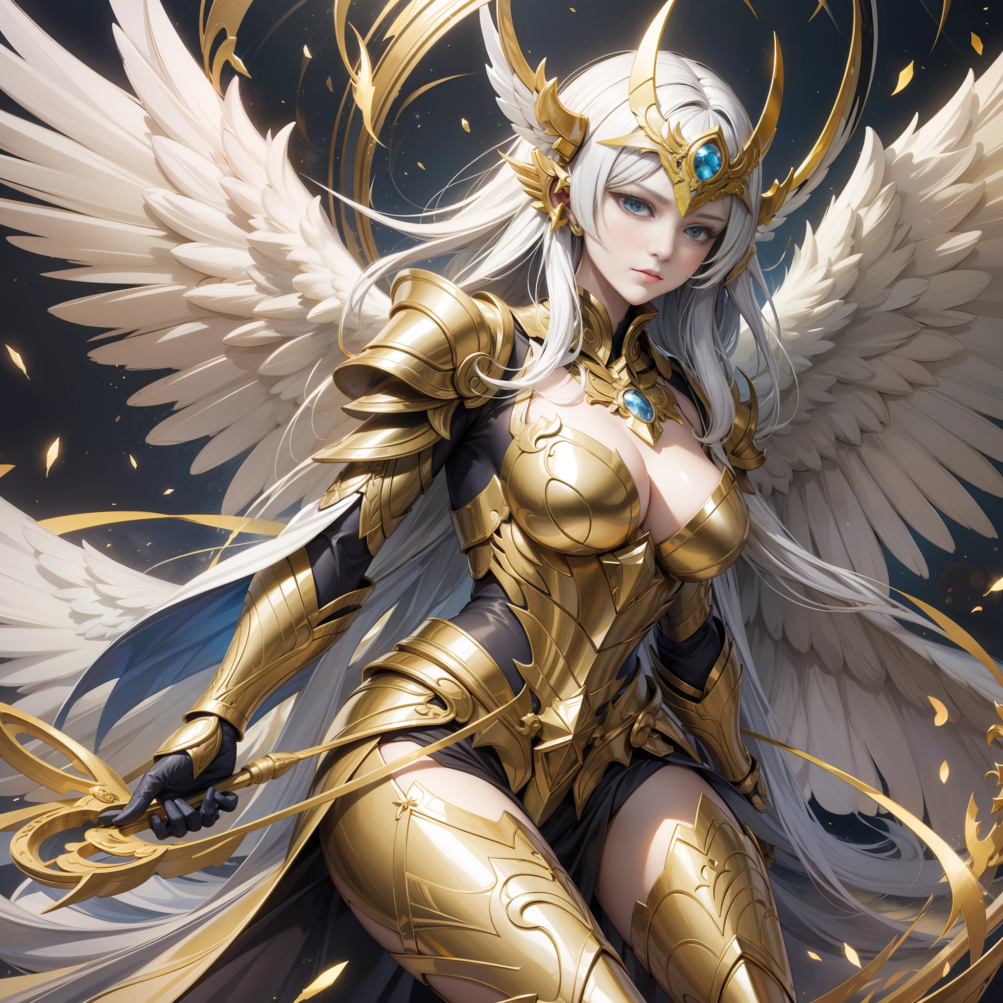 Angel armor is a symbol of the power and sanctity of angels。In many cultures and religions，Angels are depicted as messengers and guardians of God，Has great strength and beautiful appearance。Angelic armor was created to emphasize their divinity and fighting abilities。

Angel armor is often depicted as ornate and solemn equipment，Common features include wings、Decoration of light and gold。It can provide strong defense and protection，This makes the wearer virtually invincible。Angel armor is also often combined with some special weapons and abilities，Increased the character's attack power and mystery。

Angel armor appears in many stories and works，Such as religious scriptures、mythical story、Video games and comics。It represents light、The power of justice and the divine，It is often used to fight evil and protect humanity。The design and description of the Angel Armor may vary depending on the culture and the work，But in general it is a powerful and solemn piece of equipment，Symbolizes divine and transcendent power。