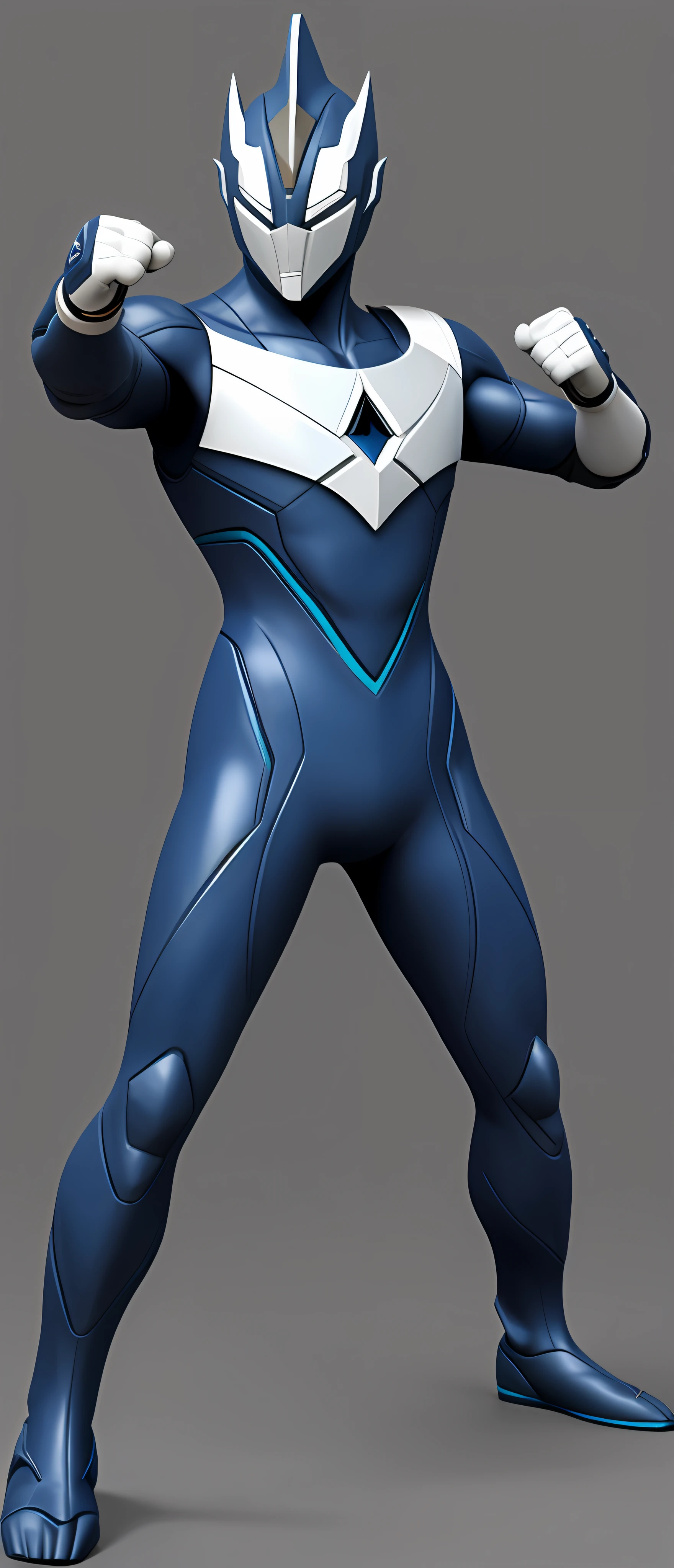 um close up de um homem em um vermelho, terno branco e azul, Ultraman, Zenkai de corpo inteiro! terno asuka, hiper ultra detalhado, hq render, 3D model of a Japanese mascot, hero action pose, full body render, high res render, mascote de corpo inteiro, high render, ultra render, promotional render, airbrush render, full body hero, fundo cidade detalhada