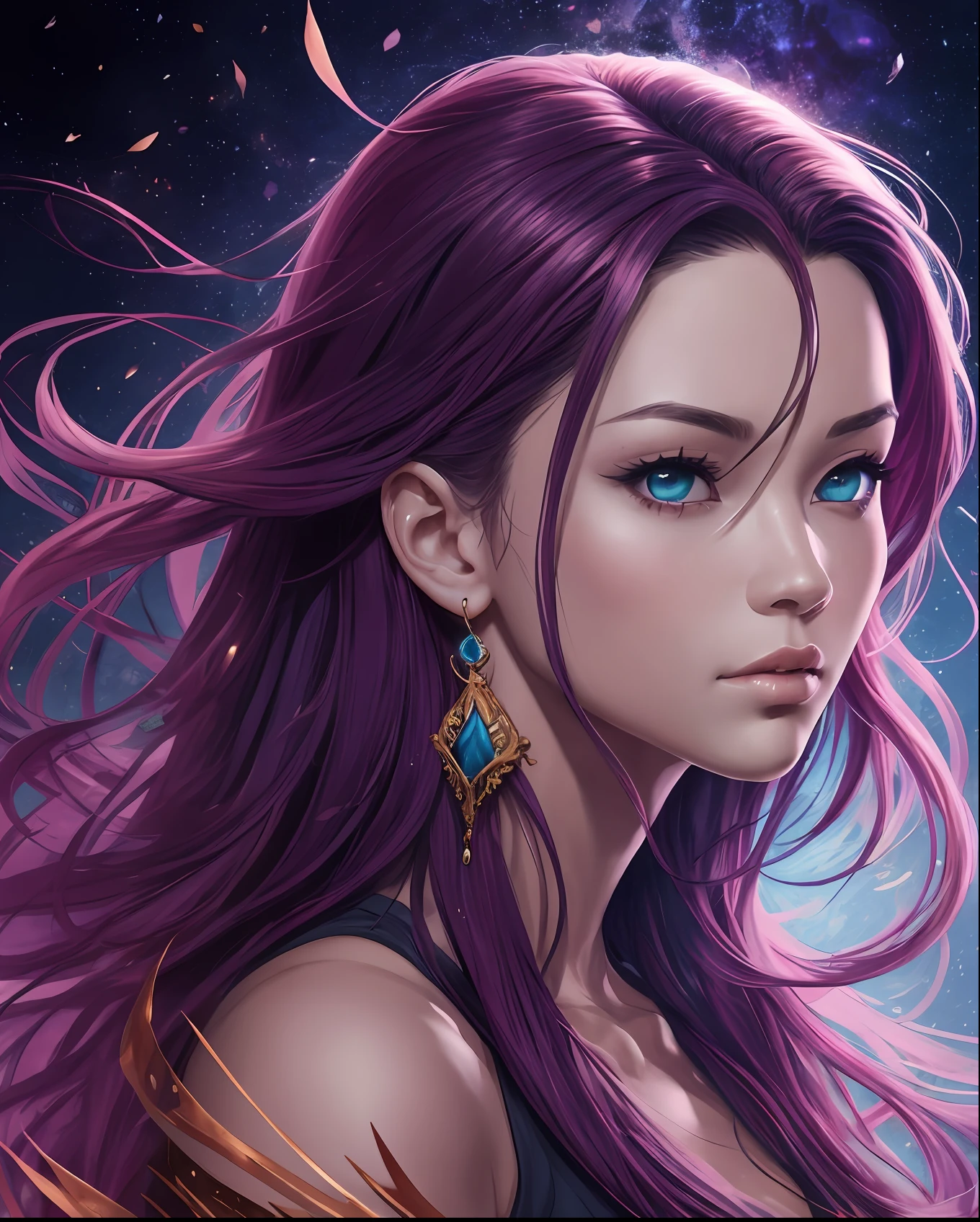 Maximaliset Rococo. Fuga Astral! Splash art, retrato de vietnamita, Vietnamese with indigo red hair, inspirado em StarCraft, epic, arts station, estilo splash de tinta colorida, contorno, hiperdetalhado intricadamente detalhado, fantasia, motor irreal, terrific, detalhes intrincados, tela inicial, cores complementares, arte conceitual de fantasia , 16k resolution, obra-prima deviantart, oild painting, pinceladas pesadas, pingos de tinta, splash arts, ambiente neon, cores suaves, estilo aquarela, filigrana detalhada, rim lighting, magia, surreal, fantasia, ultra, realista, Crystal clear resources, altamente detalhado, sharp-focus, cores suaves, rosto perfeito, olhos perfeitos, perfect fleshy lips, supple female form, vivid, Kinematic, luz de filme, hiper detalhado, hiper realista, obra-prima, atmospheric, alta resolução, vibrante, Dynamic studio lighting, wlop, Glenn Brown , Carne Griffiths, Alex Ross, artgerm e James Jean. holofote, tilt change camera.
Prompt negativo
anatomia ruim, rosto de desenho ruim, corpo de baixa qualidade, corpo de pior qualidade, corpo de desenho ruim, anatomia de desenho ruim, rosto de baixa qualidade, arte ruim, anatomia de baixa qualidade, bad proportions, gross proportions, flores, blurry, olhos vesgos, feio, bizarro , rosto mal desenhado, rosto mal desenhado, poorly drawn hands, membros mal desenhados, dedos mal desenhados, fora de enquadramento, corpo fora de enquadramento, deformado, desfigurado, mutation, mutated hands, membros mutantes. rosto mutante, malformado, membros malformados, dedos extras, toddlers, barn --auto --s2