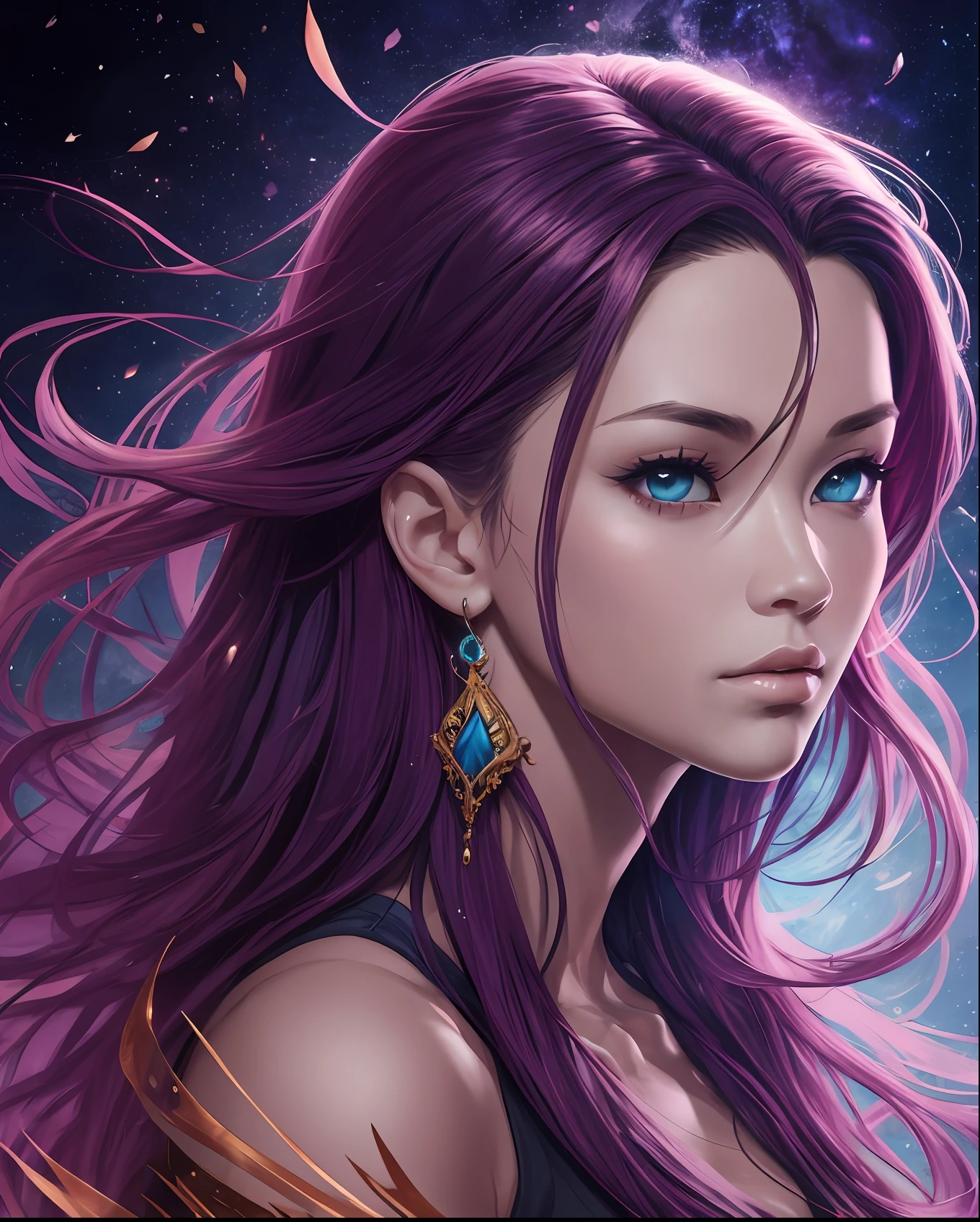 Maximaliset Rococo. Fuga Astral! Splash art, retrato de vietnamita, Vietnamese with indigo red hair, inspirado em StarCraft, epic, arts station, estilo splash de tinta colorida, contorno, hiperdetalhado intricadamente detalhado, fantasia, motor irreal, terrific, detalhes intrincados, tela inicial, cores complementares, arte conceitual de fantasia , 16k resolution, obra-prima deviantart, oild painting, pinceladas pesadas, pingos de tinta, splash arts, ambiente neon, cores suaves, estilo aquarela, filigrana detalhada, rim lighting, magia, surreal, fantasia, ultra, realista, Crystal clear resources, altamente detalhado, sharp-focus, cores suaves, rosto perfeito, olhos perfeitos, perfect fleshy lips, supple female form, vivid, Kinematic, luz de filme, hiper detalhado, hiper realista, obra-prima, atmospheric, alta resolução, vibrante, Dynamic studio lighting, wlop, Glenn Brown , Carne Griffiths, Alex Ross, artgerm e James Jean. holofote, tilt change camera.

Prompt negativo
anatomia ruim, rosto de desenho ruim, corpo de baixa qualidade, corpo de pior qualidade, corpo de desenho ruim, anatomia de desenho ruim, rosto de baixa qualidade, arte ruim, anatomia de baixa qualidade, bad proportions, gross proportions, flores, blurry, olhos vesgos, feio, bizarro , rosto mal desenhado, rosto mal desenhado, poorly drawn hands, membros mal desenhados, dedos mal desenhados, fora de enquadramento, corpo fora de enquadramento, deformado, desfigurado, mutation, mutated hands, membros mutantes. rosto mutante, malformado, membros malformados, dedos extras, toddlers, barn --auto --s2