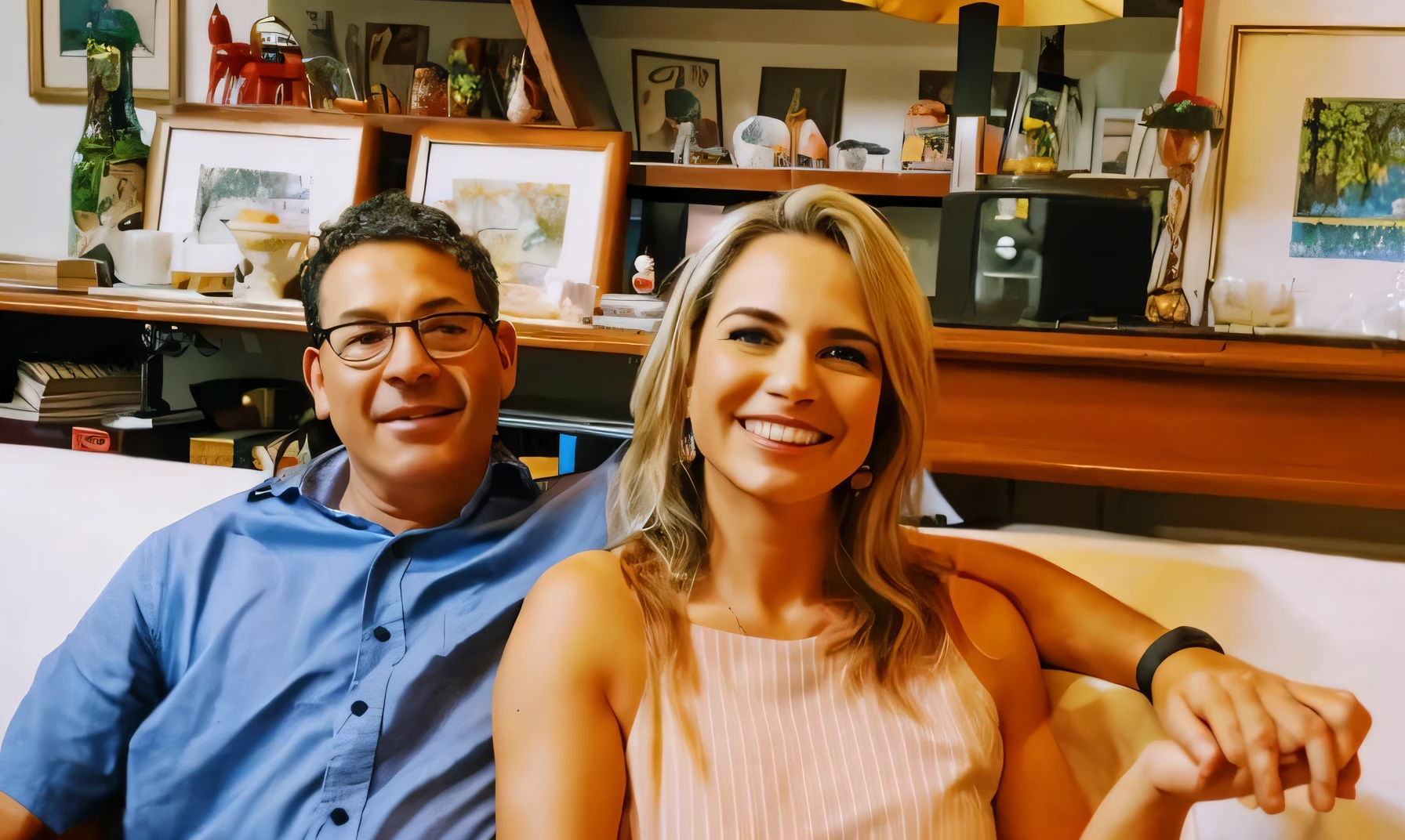 there are two people sitting on a couch together smiling, imagem de perfil, Directed by: Nandor Soldier, belos arredores, instagram post, Casal feliz, Directed by: Carla Wyzgala, foto de perfil, Directed by: Judith Gutierrez, foto do instagram, foto do perfil, foto de perfil, david rios ferreira, casal sorridente, Retrato de duas pessoas, Olivia de Bernardinis, Directed by: Luis Miranda