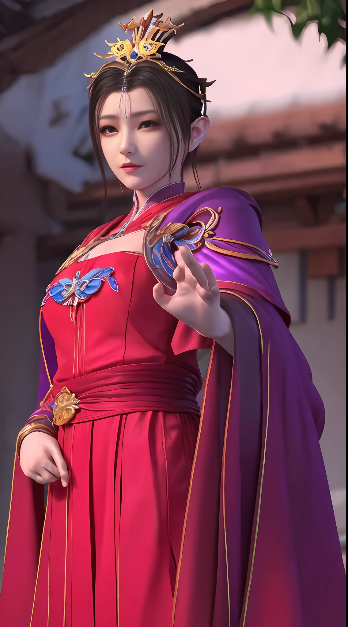 (1 girl:1.3),独奏,Unity 8k wallpaper, cinematic lighting,
ultra -detailed, Beauty and aesthetics, beatifull, nmasterpiece, the best quality, dreamy vibe, calm color palette, peaceful mood, gentle shadowing,yunxi dress,,Alafi wore a purple dress and a purple cape,goddesses,flowing magical robe,8K high quality detail art,extremely detailed goddess shot,beautiful and elegant elf queen,a beautiful fantasy empress,4K detail fantasy,hyper-detailed fantasy character,ornate flowing robes,Fantasy art style,Extremely detailed Artgerm