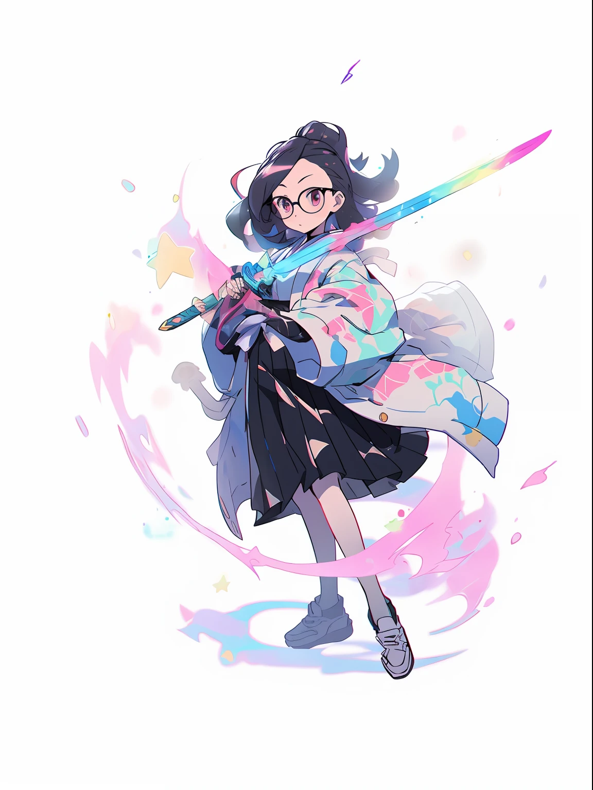 anime girl with a sword and a dress and a hat, demon slayer artstyle, demon slayer rui fanart, Official Character Art, anime moe art style, she is holding a katana sword, Female protagonist 👀 :8, High quality anime art style, she holds a sword, with large sword, katana zero video game character, anime style character, anime character art