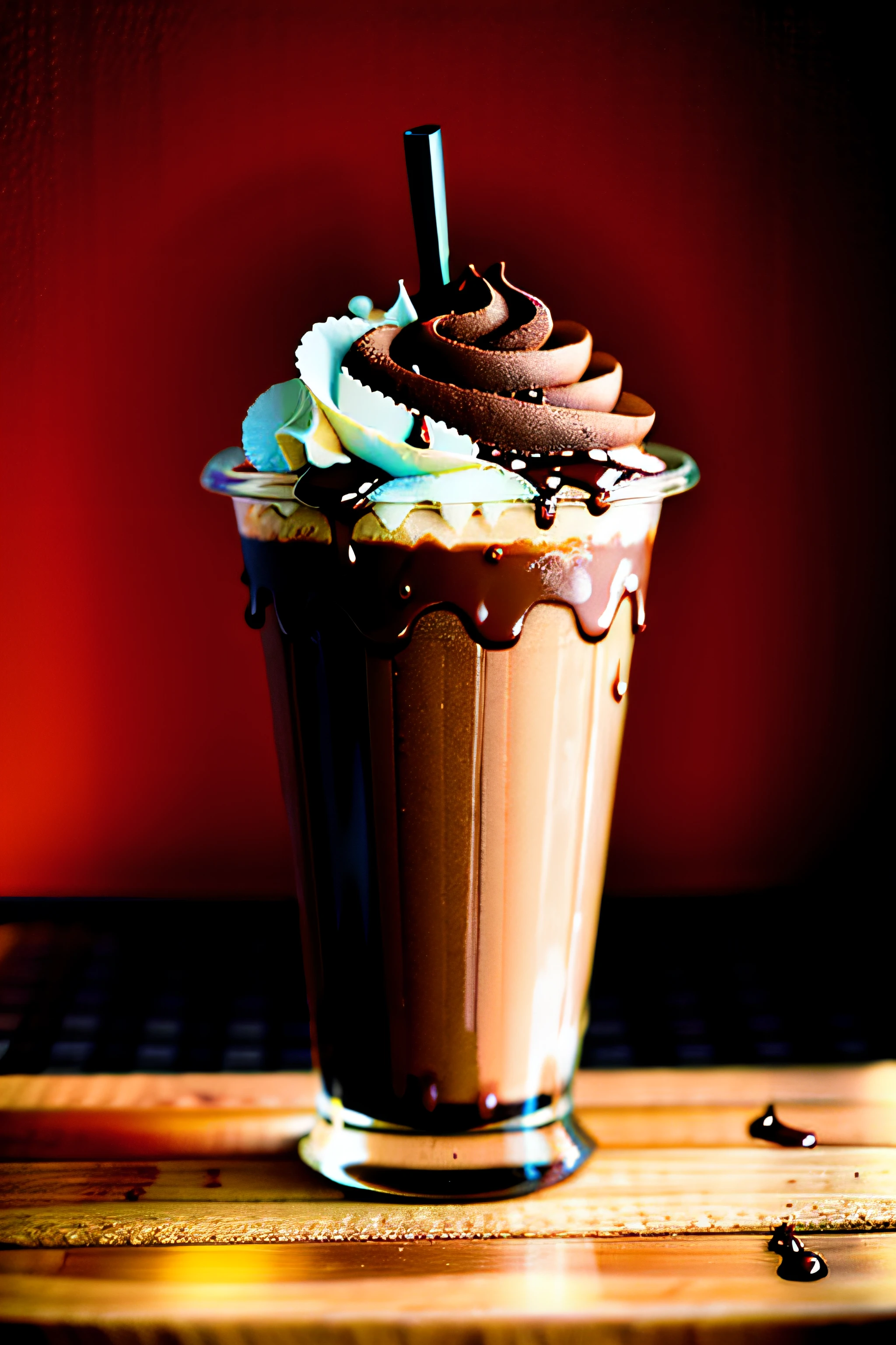 there is a man and woman sitting at a table with a milkshake, a photo by Gina Pellón, tumblr, hurufiyya, profile image, milkshake, yummy, very tasty, ice cream on the side, instagram post, drink milkshakes together, happy!!!, not blurry, profile pic, 1614572159, reddit post