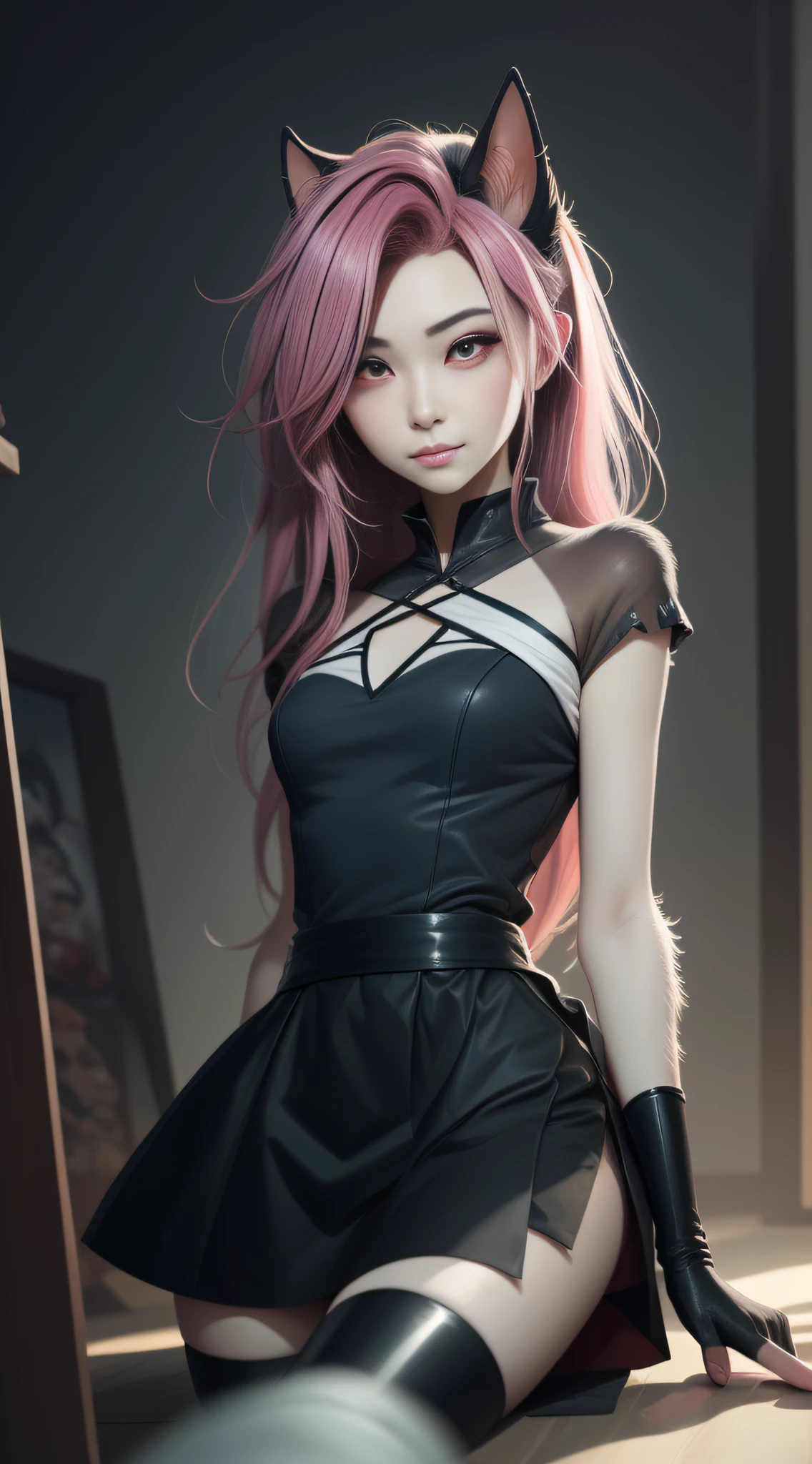 A girl with bright hair looks at the camera,Inspired by Yuumei,digital anime art,Color digital painting,Rossdraws cartoon vitality,Anime style 4 K,alice x. zhang,By Yuumei,digital anime illustration,a beautiful anime portrait,vibrant digital painting,Detailed digital anime art,anime digital art