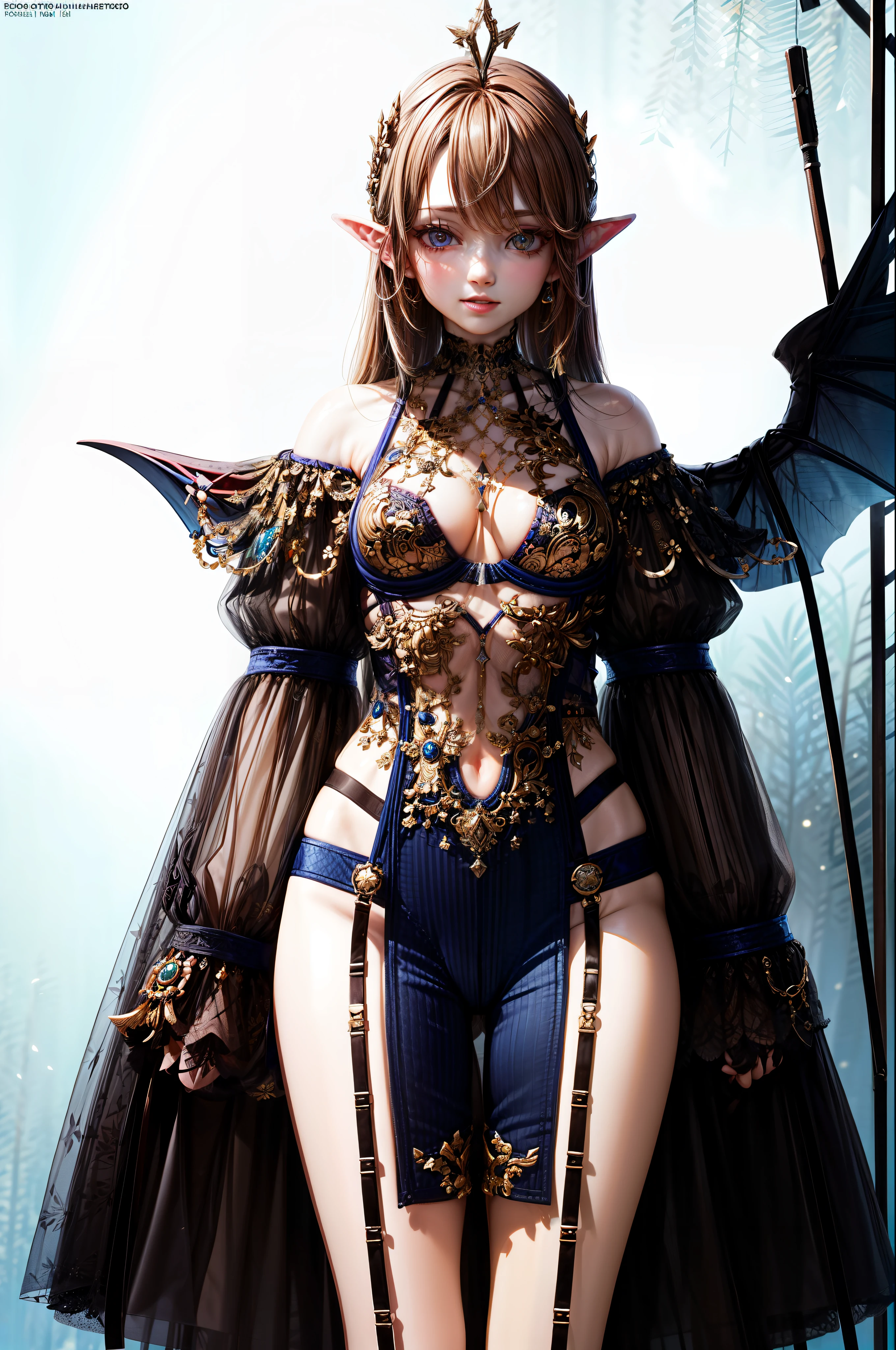 (obra-prima, melhor qualidade: 1.2), tiro de cowboy, solo, 1girl, witchblade, graves, olhando para o espectador, cabelo vermelho longo, cabelo de antena, olhos amarelos, esclera colorida, esclera preta, Bikini armor Elf Princess, A beautiful demonic sorceress conjuring ice, standing and looking at the spectators, several ice streams around you, (((detalhado rosto perfeito))), sorriso leve, rosto bonito, corpo sedutor, corpo alto, corpo maduro, BREAK aura de gelo, ice spear, muito fragmento de gelo, fragmento de gelo azul e branco deslumbrante ao redor, small ice phoenix flying in the background, Crystal and snow on the ground, nevasca, corpo sexy BREAK, detalhado, realista, 4k arte digital altamente detalhada, Octane render, bioluminescente, BREAK 8K resolution concept art, Realismo, por Map studios, obra-prima, melhor qualidade, Arte Oficial, illustration, Linha clara, (Fresco_Cor), seamless composition, absurdos, fantasia, focado, rule of thirds,