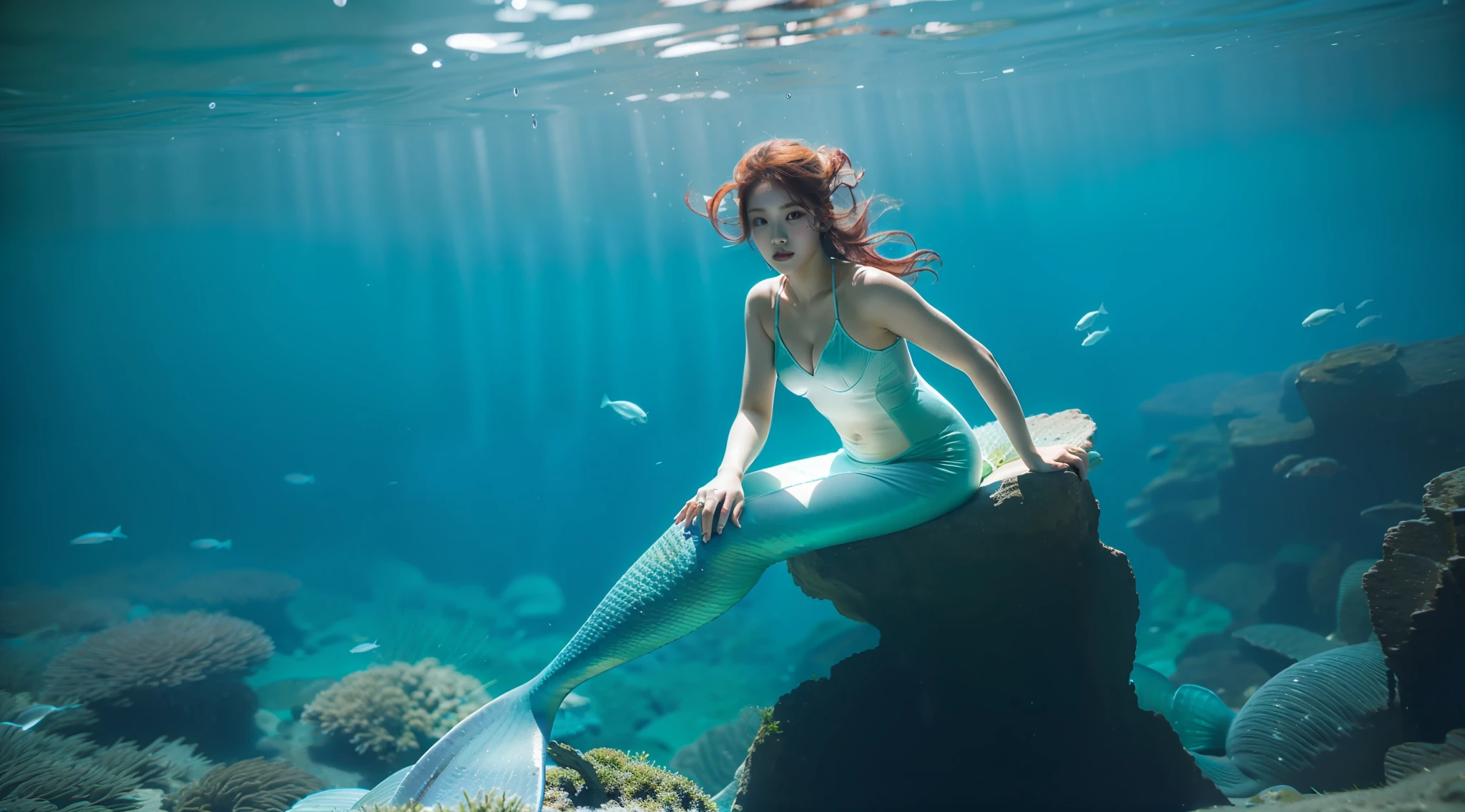 a Korean mermaid, attractive