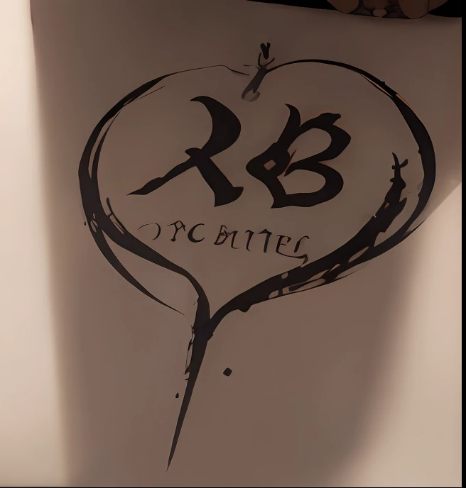 there is a picture of a logo on a wall, honey birdette, rb 6 s, RB6S, r&b, author:Peter Blandle, 8k mate painting, inhabited initials, author:Charles Brocky, RB6S), 2 b, 2b, author:Roman Brooke, Neil 2 B, PBR