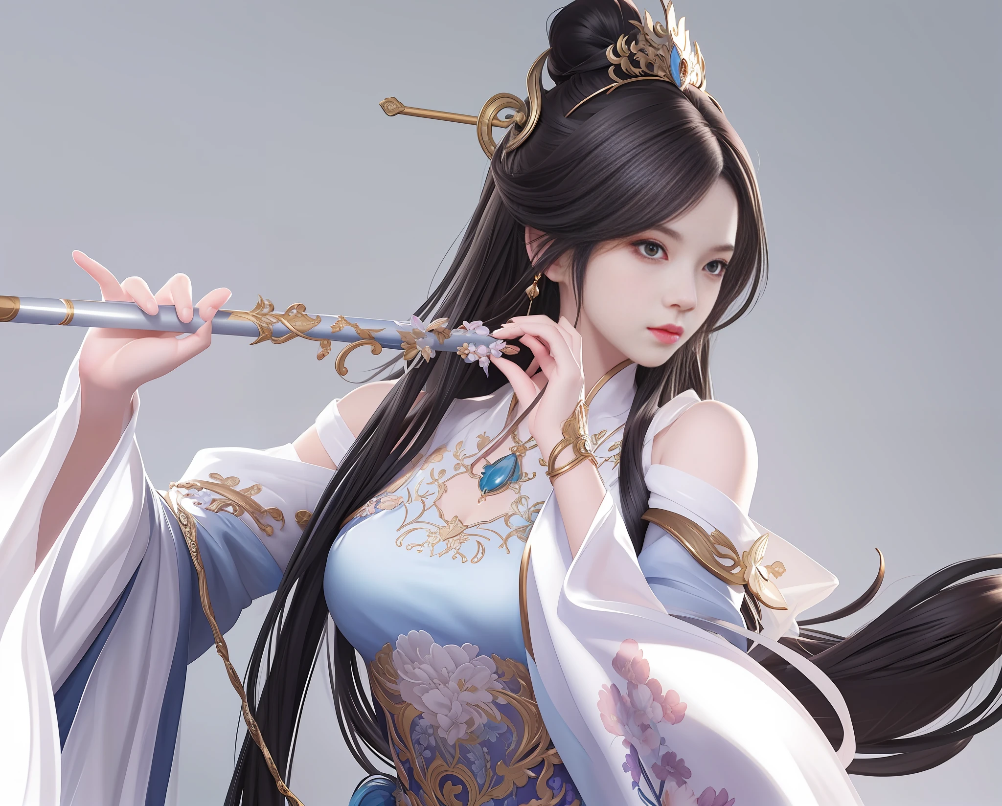 Anime girl with long black hair, Beautiful character painting, Extremely detailed Artgerm, Artgerm and Ruan Jia, Art germ. anime illustration, Art germ. High detail, a beautiful artwork illustration, by Yang J, Beautiful digital artwork, artgerm detailed, a beautiful fantasy empress, epic exquisite character art