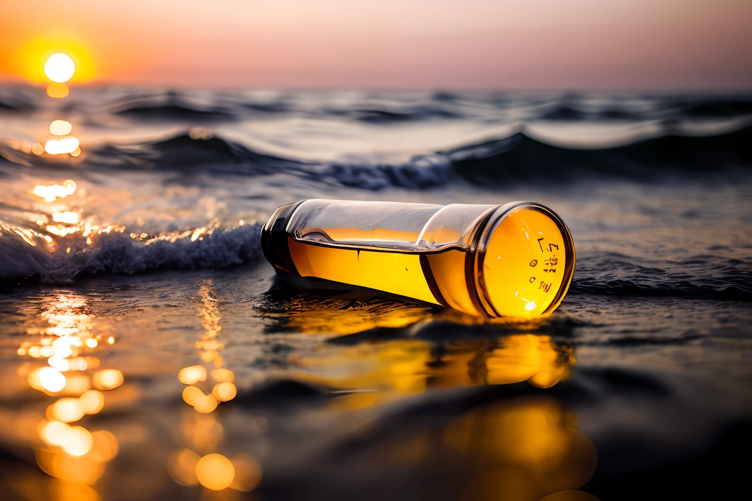 RAW photos,smalldetailed,make realistic,ultra real photo,8K UHD,Digital SLR,softlighting,highly quality,filmgrain,Fujifilm XT3,Front view,(nmasterpiece),A bottle of liquid foundation on the surface of the sea,The waves are rolling, dramatic product photography, soft luminescent glow, high qualityProduct photography, in volumetric soft glowing mist, crisp smooth lines, underlit, dramatic product shot, super realistic”, hyperrealistic”, ultra realistic”, Lamia, Uplifting, highly realistic”, The most beautiful(nmasterpiece),(OriginalPhoto),(非常详细的 CG 统一 8k 壁纸)intricated,Clear focus,