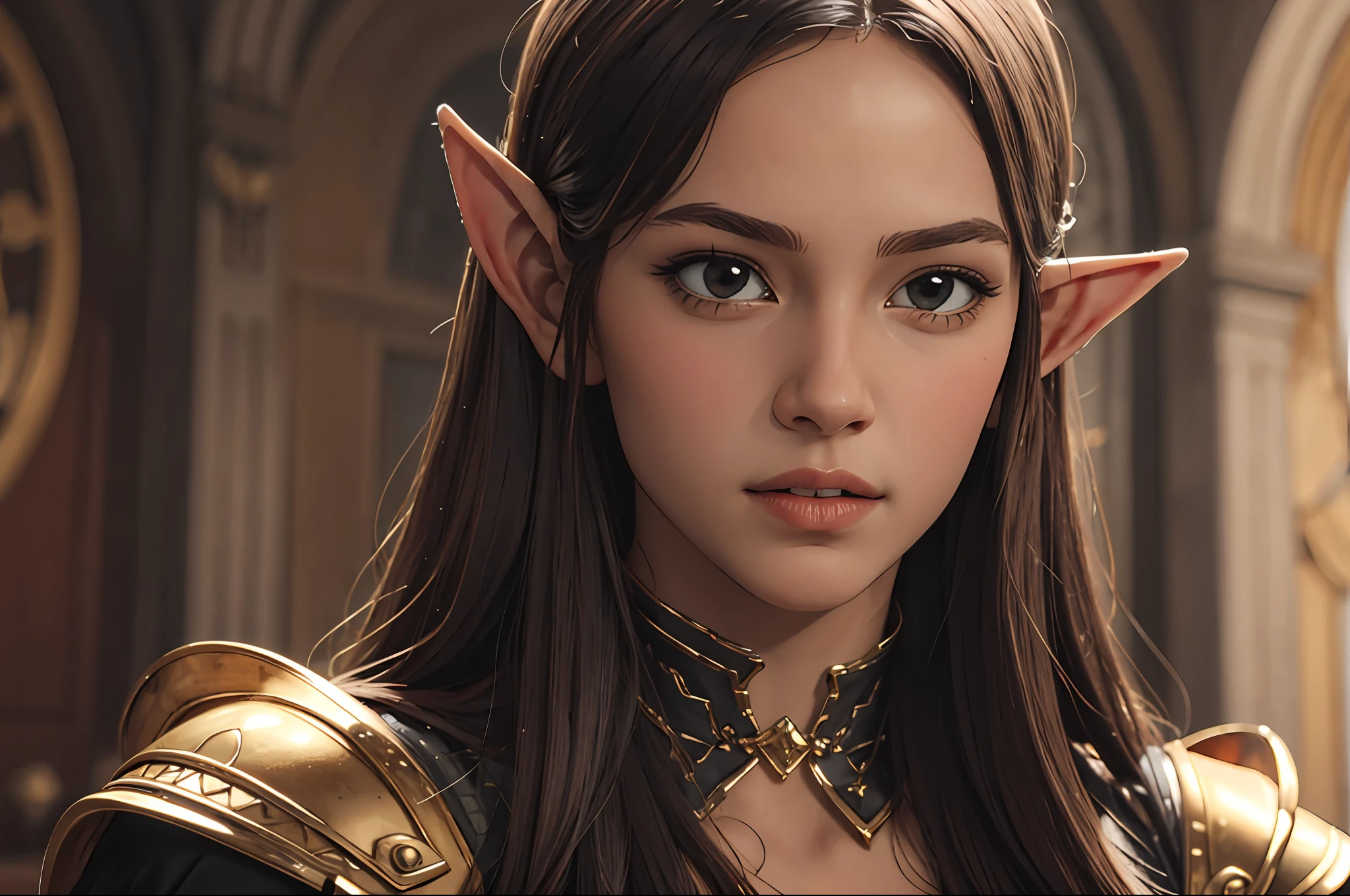 masterpiece, best quality, (realistic, highly detailed), elven girl