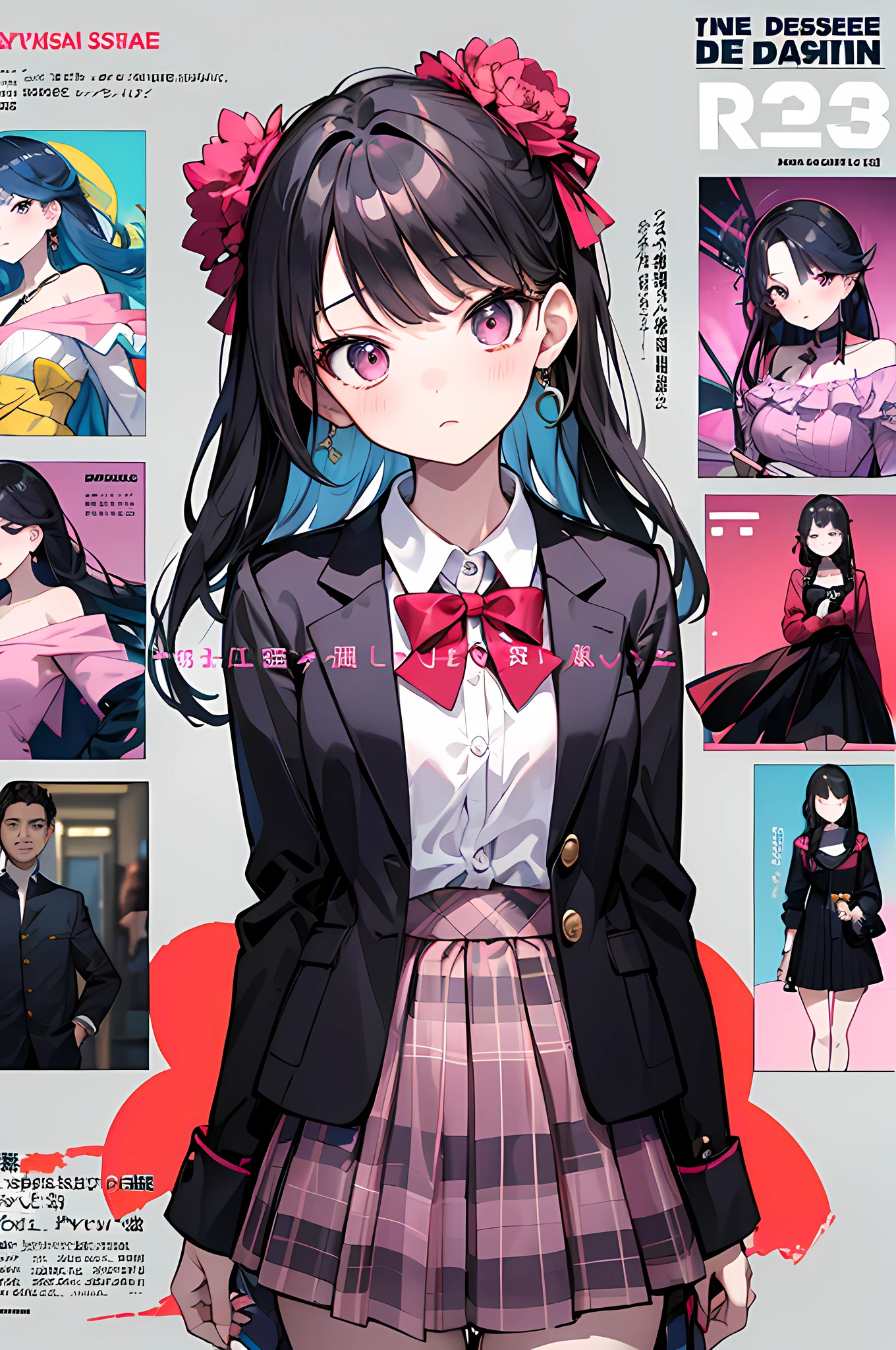 nmasterpiece, the best quality, Extremely detailled, Absurde, Expressive clothes, Fine fabric emphasis, 光线追踪, estilo fantasia, tachi-e, 1 junior high school girl, Girly, Lolita, A princess, littlegirl, (Shy),( face red:1.2), infancy,Pale pink clothes,
(magazine:1.3), (Cover style:1.3), lo fashion, perverted woman, Full of dynamism, the attire, posando, facefront, rich colourful, Dynamic, Back ground, element in, confiante, Expression of, Hold, statement, Accessories, An majestic, coil, ao redor, tocar, Scenes, text, cover page, Bold, attention-grabbing, titles, lo fashion, typeface, Catchy, titles, Bigger, attention-grabbing, modern day, lo fashion, focal, lo fashion,