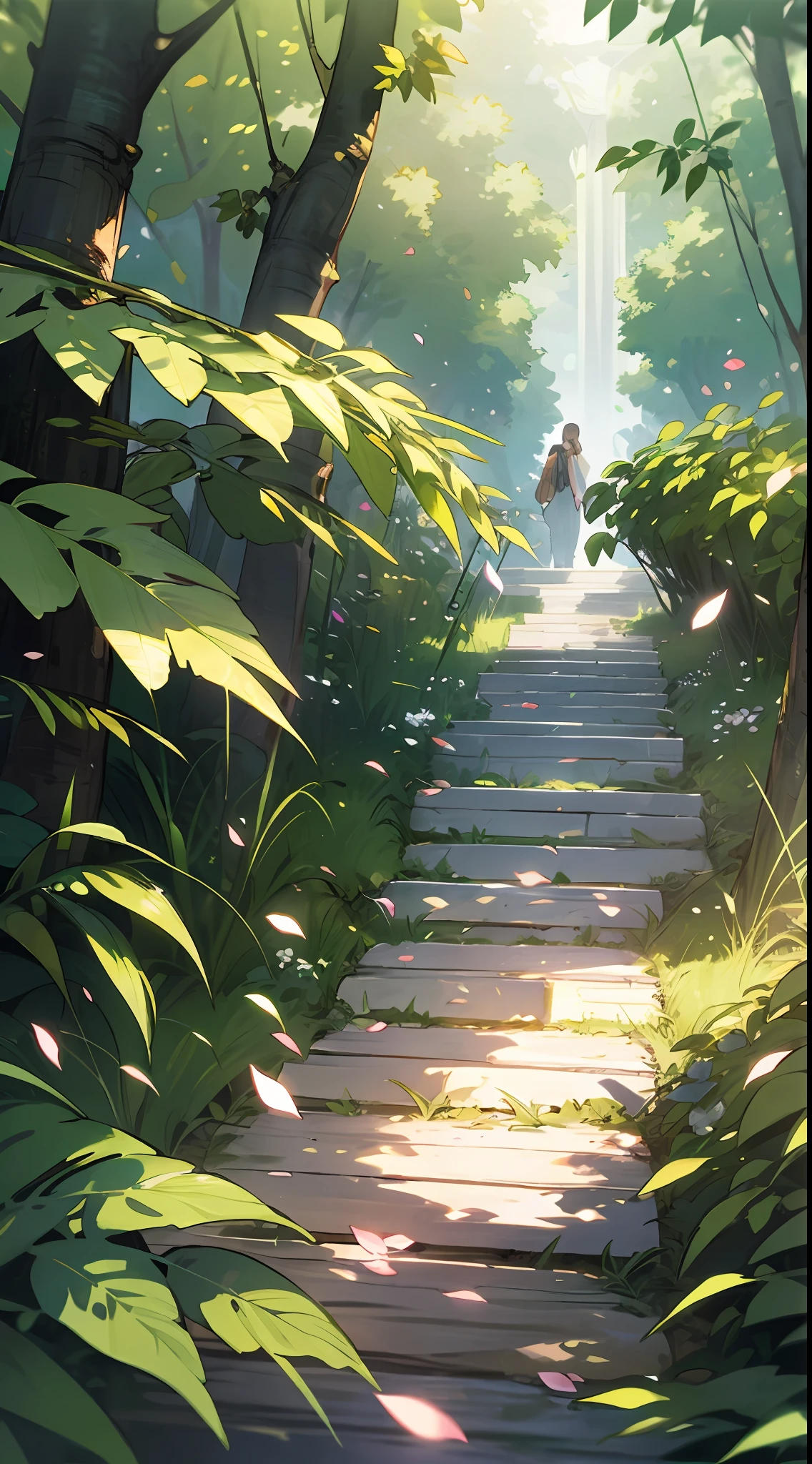 Masterpiece, best quality, (very detailed CG unity 8k wallpaper) (best quality), (best illustration), (best shadows) Nature's delicate leaves petals of various colors falling in the air light Tracking, super detailed --v6