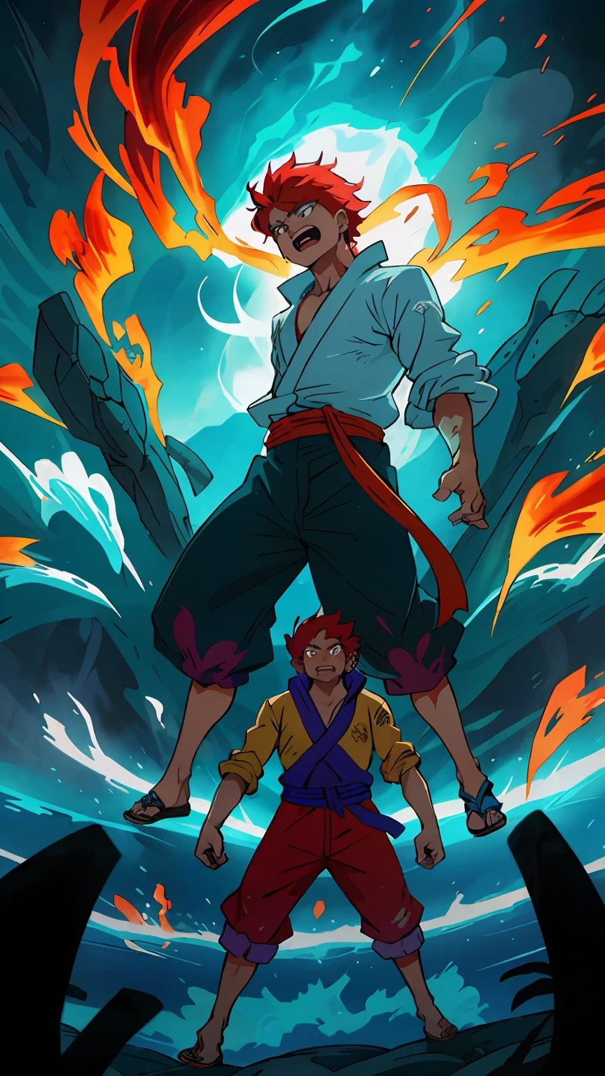 (masterpiece), best illustration, impressive artwork, divine energy, powerful and mighty, Buddha vs Gods brawl, reimagining mythology, epic showdown, explosive action, dynamic poses, incredible detailing, high-res CG artwork. --auto