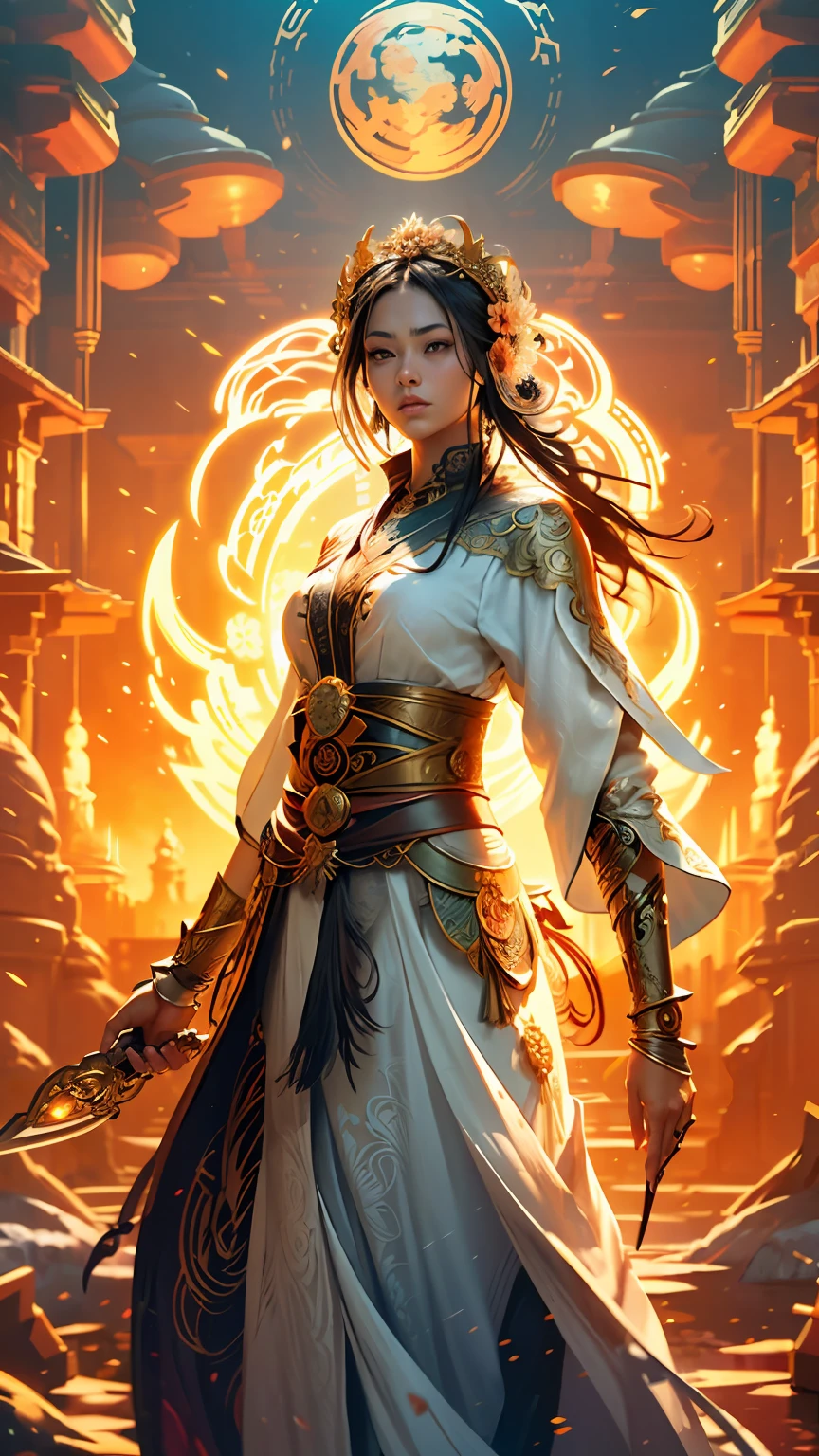 (masterpiece), best illustration, impressive artwork, divine energy, powerful and mighty, Buddha vs Gods brawl, reimagining mythology, epic showdown, explosive action, dynamic poses, incredible detailing, high-res CG artwork. --auto