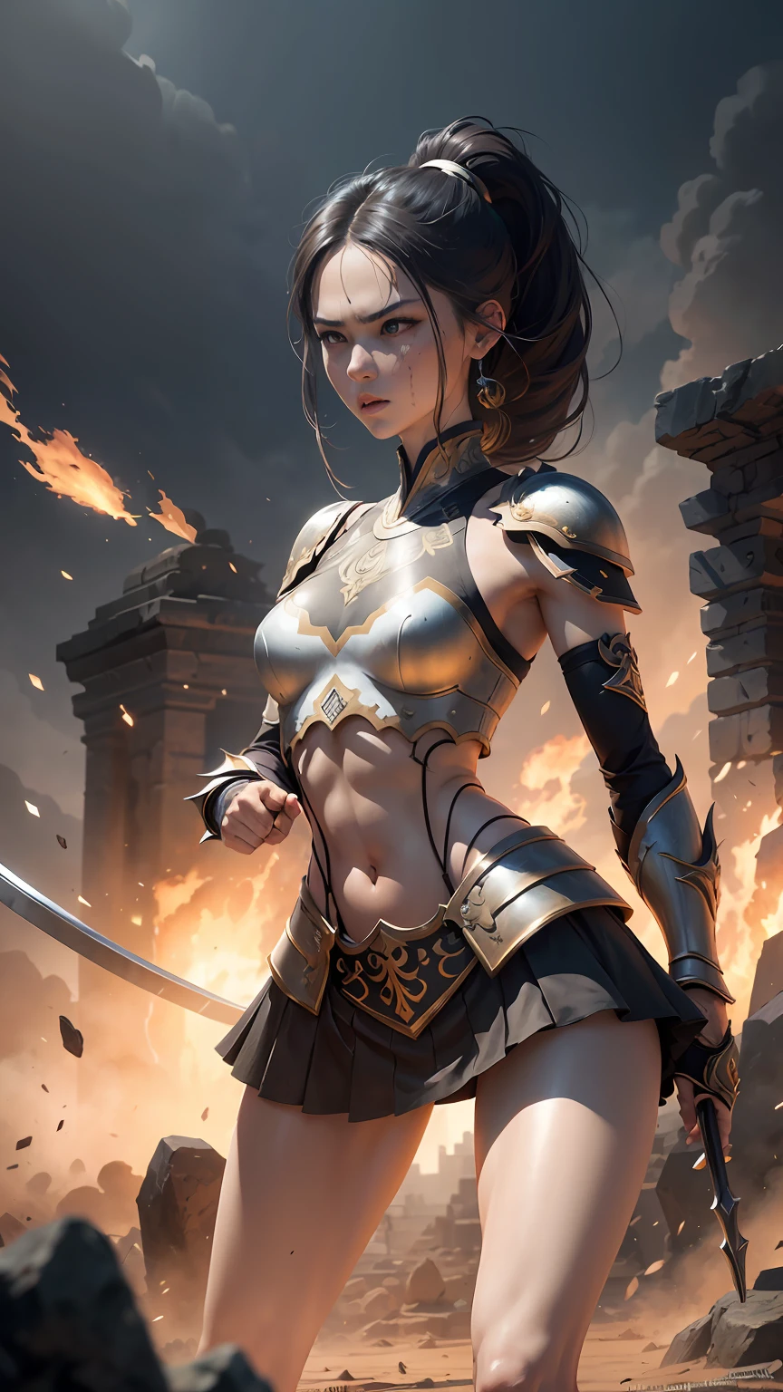 (masterpiece), best illustration, impressive artwork, divine energy, powerful and mighty, Buddha vs Gods brawl, reimagining mythology, epic showdown, explosive action, dynamic poses, incredible detailing, high-res CG artwork. --auto