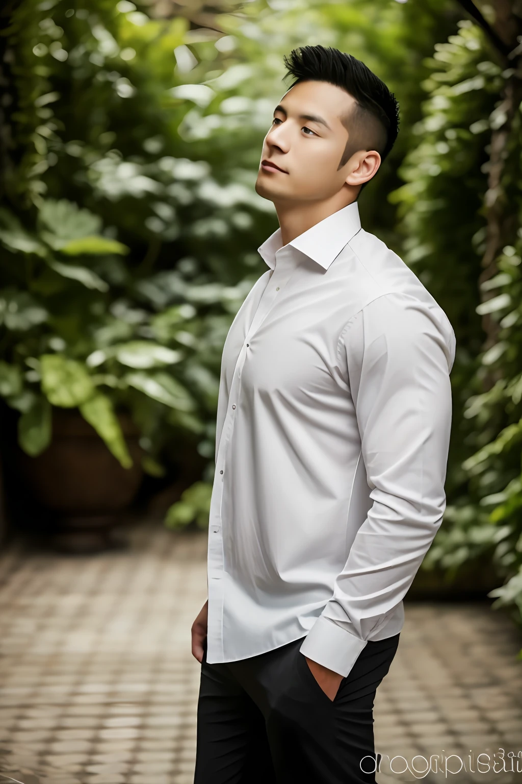 1man, big bump, stubble,
a 30 year old muscular male wearing long-sleeve white shirt and tie, wearing leather shoes,
full body, soft lighting,
masterpiece, best quality, 8k uhd, dslr, film grain, Fujifilm XT3 photorealistic