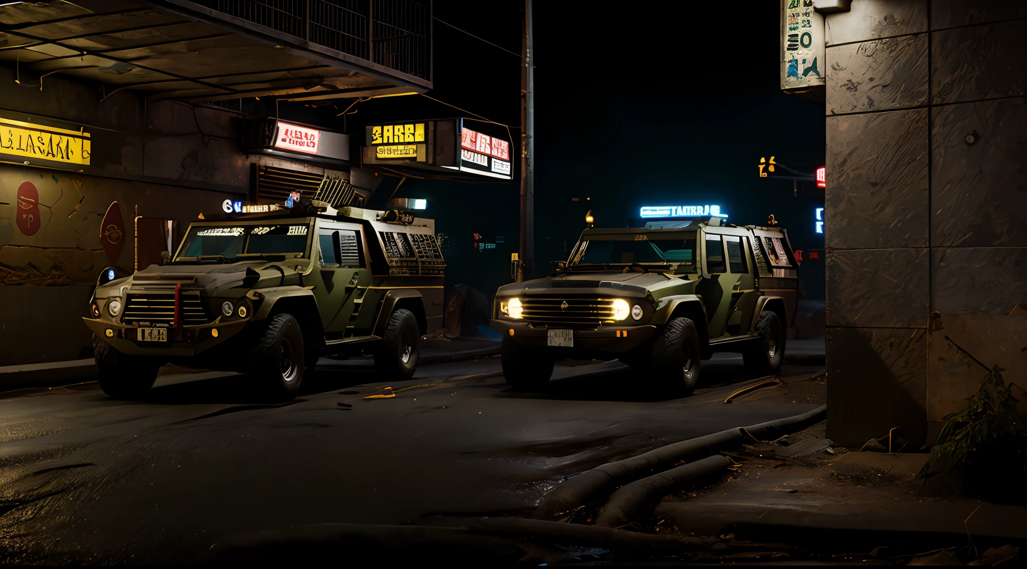 obra-prima, Army Soldiers, Tanques, dia em uma cidade cyberpunk bustling with neon signs, noite, lotado de pessoas, aesthetic cyberpunk, Very detailed lighting, Dramatic, trending digital art in Artstation 8k HD realistic detailed high definition, detalhado, textura da pele, hiper detalhado, textura de pele realista, armadura, melhor qualidade, Ultra alto nada, (fotorrealista: 1.4), alta resolução, detalhado, foto crua, sharp re, por Lee Jeffries Nikon D850 Film Fotografia de Stock 4 Kodak Portra 400 Camera F1.6 lens rich colors hyper realistic texture dramatic lighting unrealengine trend in artstation cinestill 800