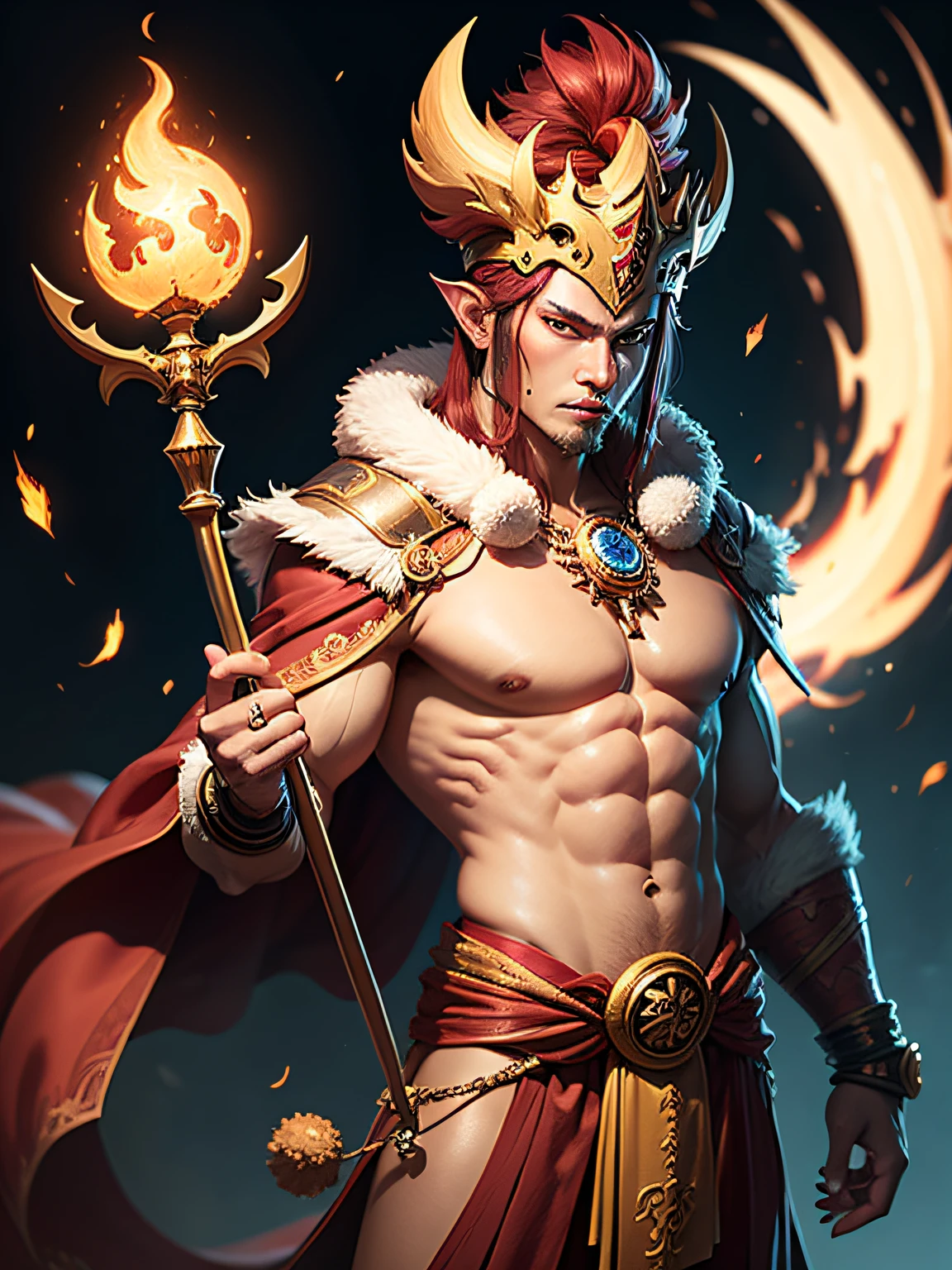 Anime Monkey King,Staff,Handsome --auto