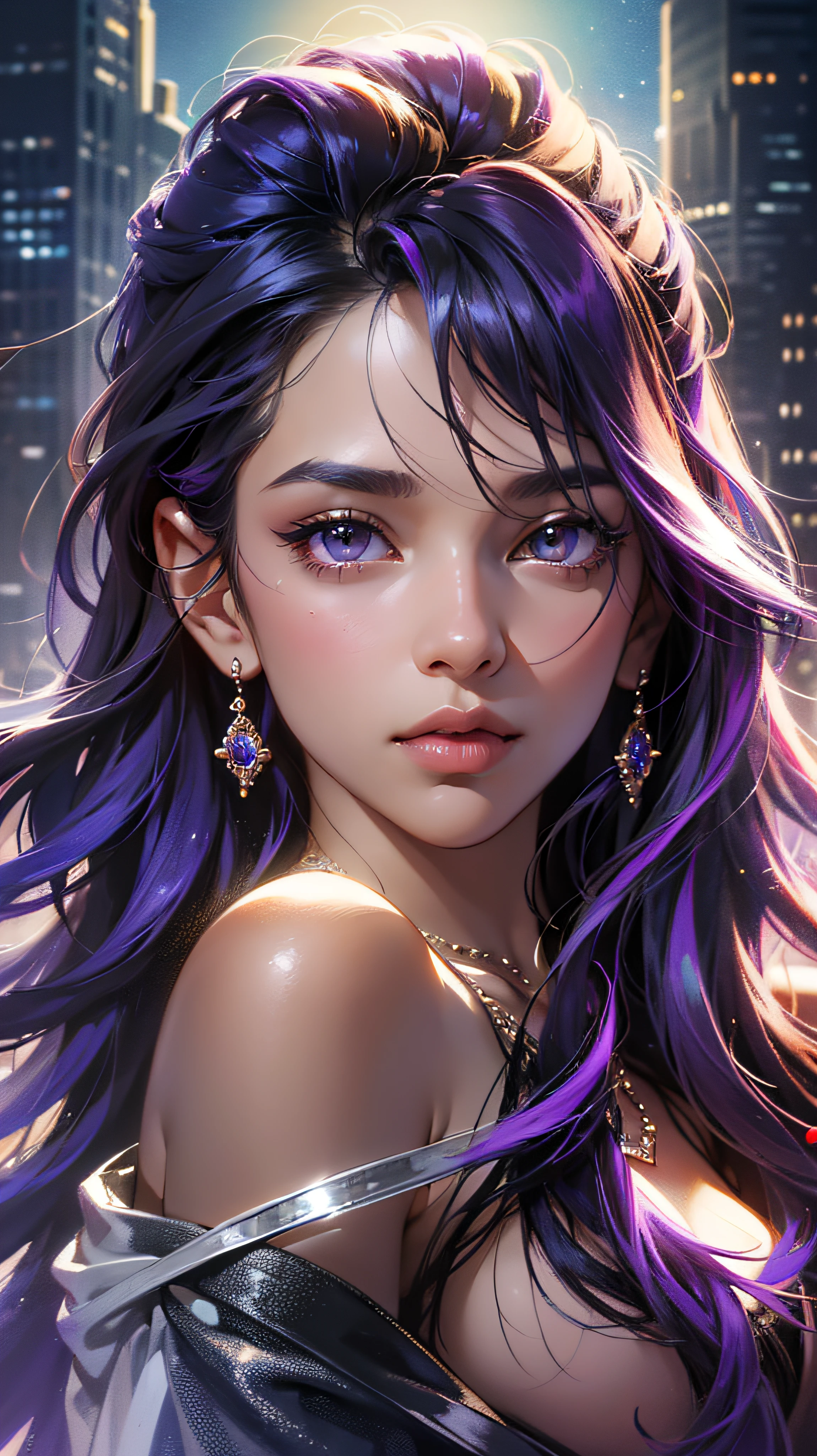 masterpiece, best quality, 1girl, , outdoors, black hair, glowing, night sky, yellow eyes, looking back, , long hair, butterfly, water,
