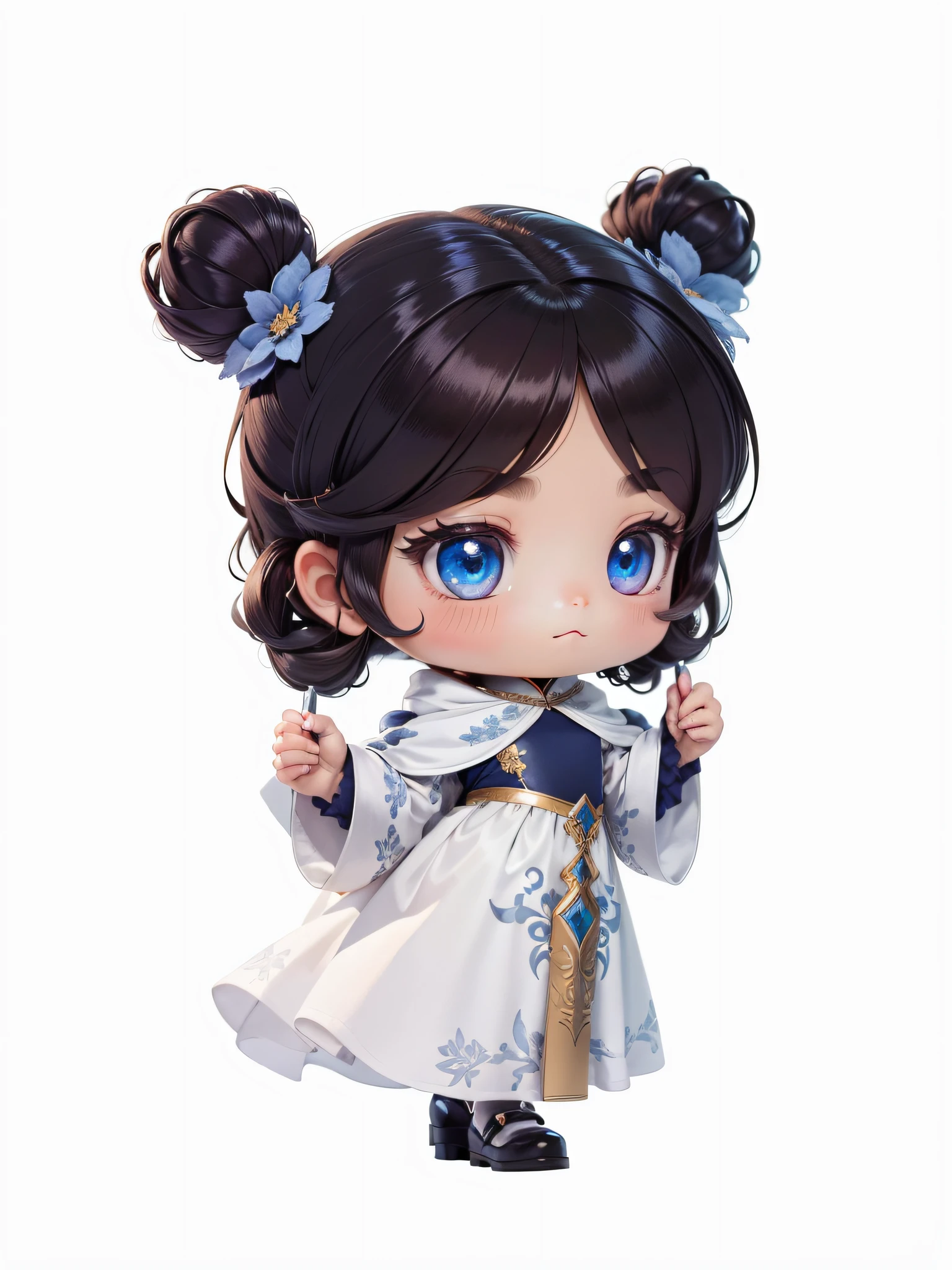 Illustration in anime style，digital anime illustration，cute digital painting，8K，Smooth fabric，Soft fabric，Silk texture，Bright colors，Fine drawing，cute character，The level of sophistication of the costumes is high，Clothing details，The folds of the garment are clear，The light and dark sides of the garment are clear，Silk fabric，line art，Bright colors