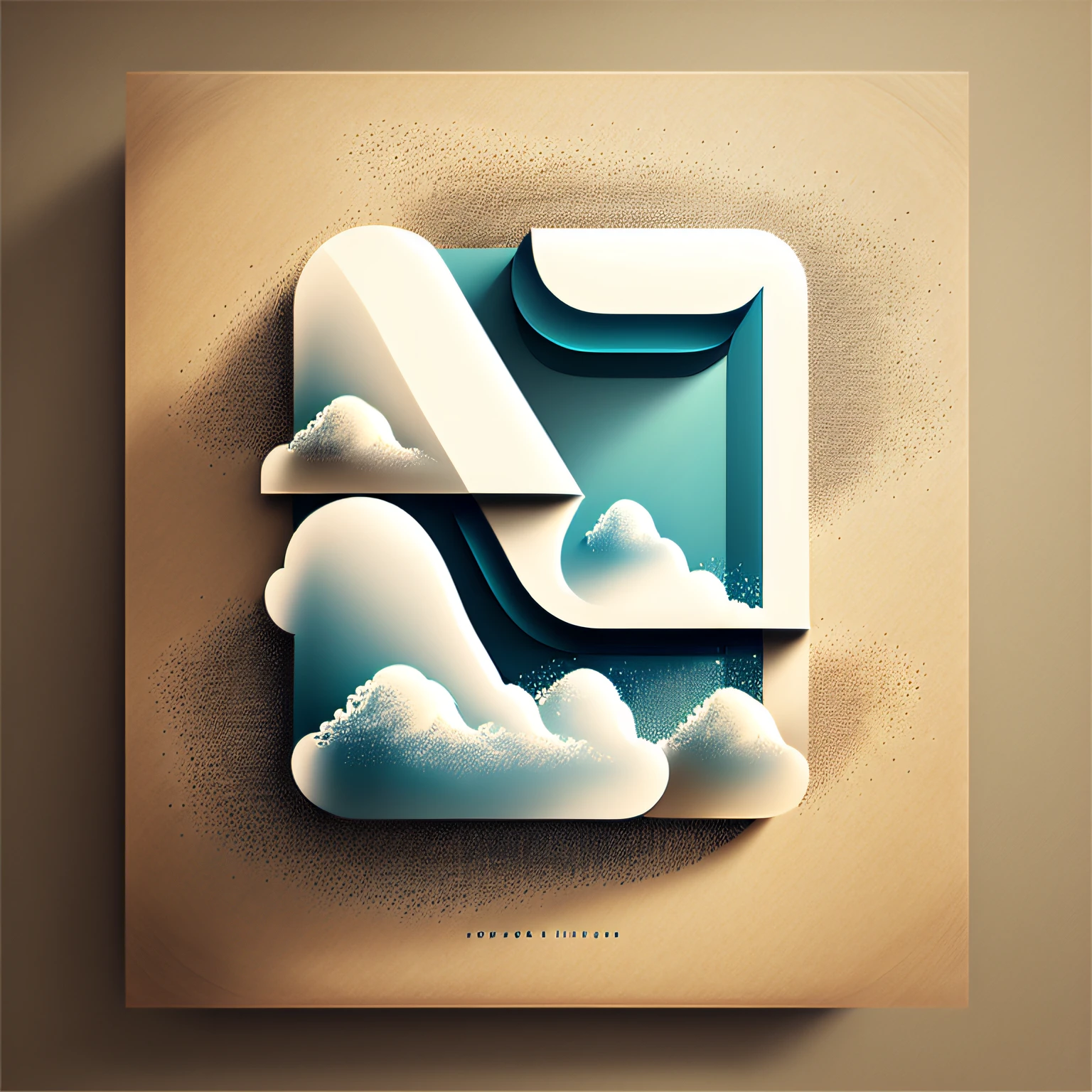Square LOGO,A delineated cloud ,Simple and generous