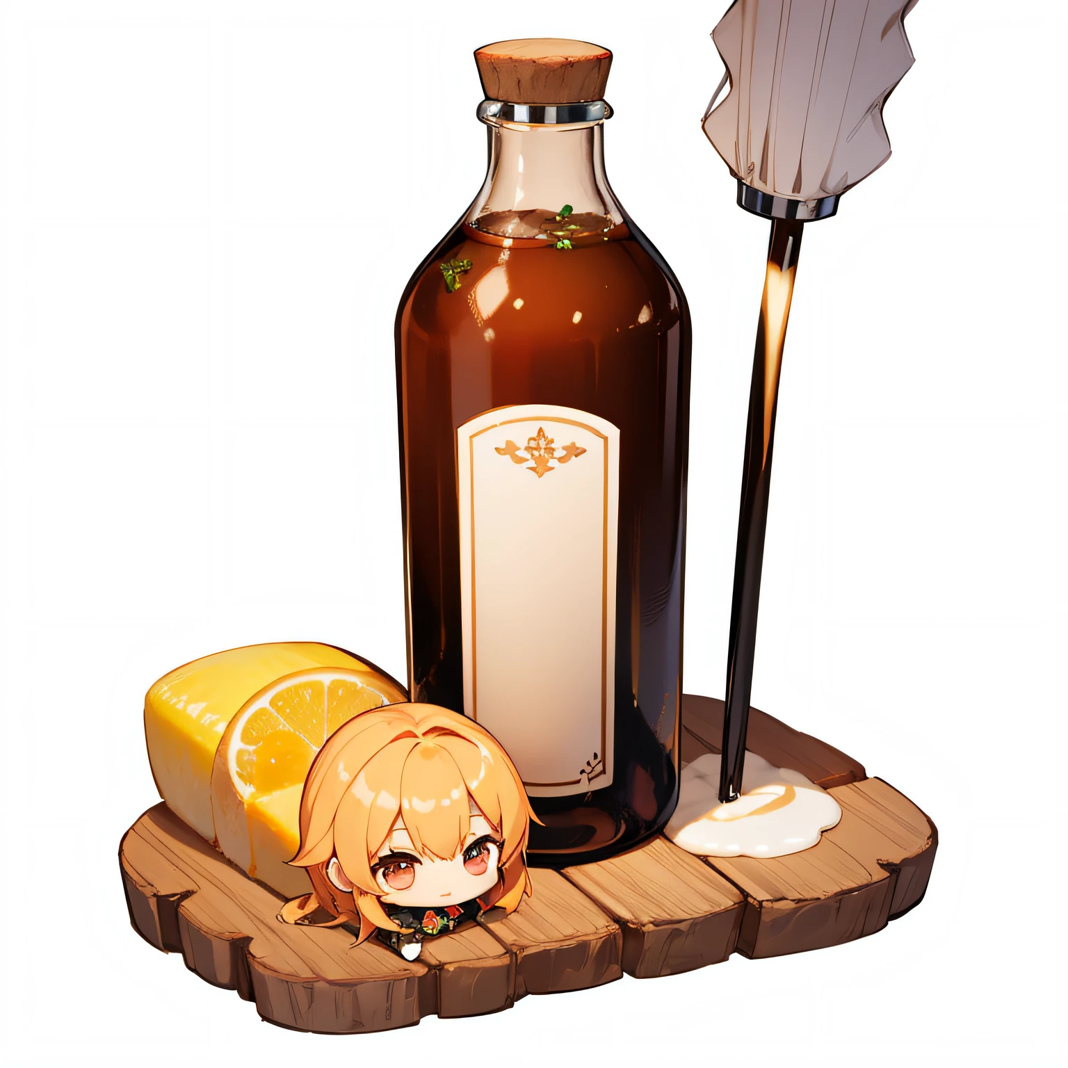[(white background:1.4)::5],(chibi:1.3),bottle bottom,lampstand,pedestal,platform,(fine food:1.8)