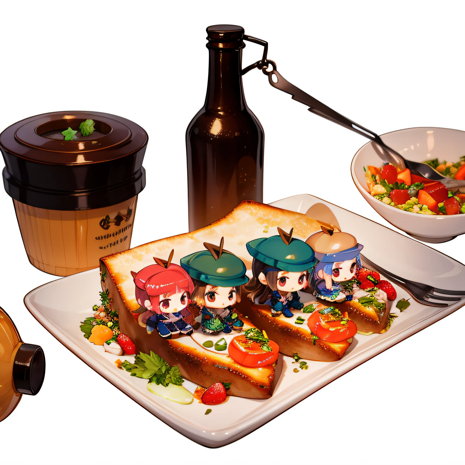 [(white background:1.4)::5],(chibi:1.3),bottle bottom,lampstand,pedestal,platform,(fine food:1.8)