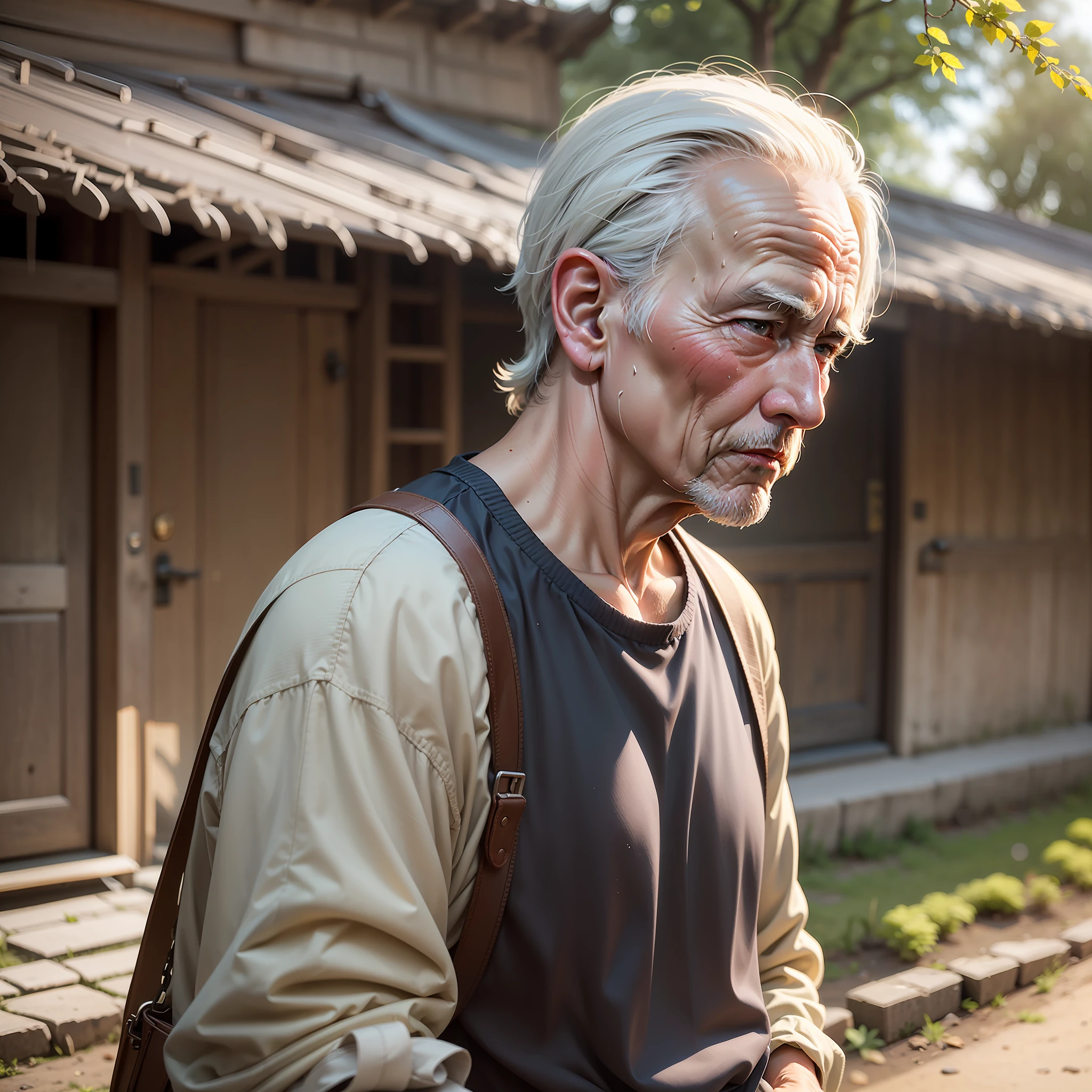 The one who decided to throw the girl out of the village,Finally got the girl back:An old man in his sixties,Burly,The face is covered with wrinkles。Although he felt sympathy for the girl's situation,But he was still influenced by the superstitious ideas of the village,Had to make this difficult decision。