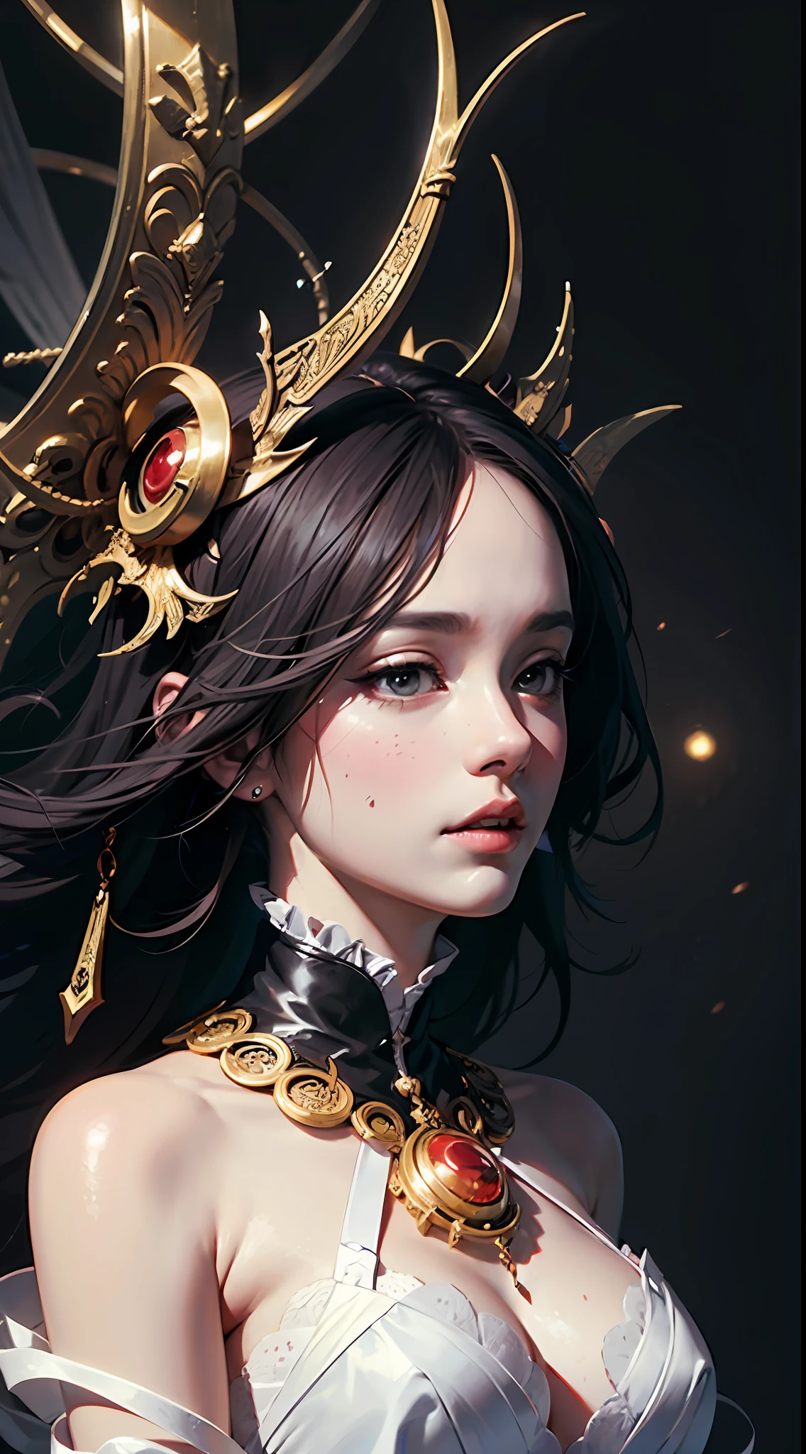 official art, unity 8k wallpaper, ultra detailed, beautiful and aesthetic, masterpiece, best quality, (zentangle, mandala, tangle, entangle), (fractal art:1.3) , 1girl, extremely detailed, dynamic angle, cowboyshot, the most beautiful form of chaos, elegant, a brutalist designed, vivid colours, romanticism, by james jean, roby dwi antono, ross tran, francis bacon, michal mraz, adrian ghenie, petra cortright, gerhard richter, takato yamamoto, ashley wood, atmospheric, ecstasy of musical notes, streaming musical notes visible