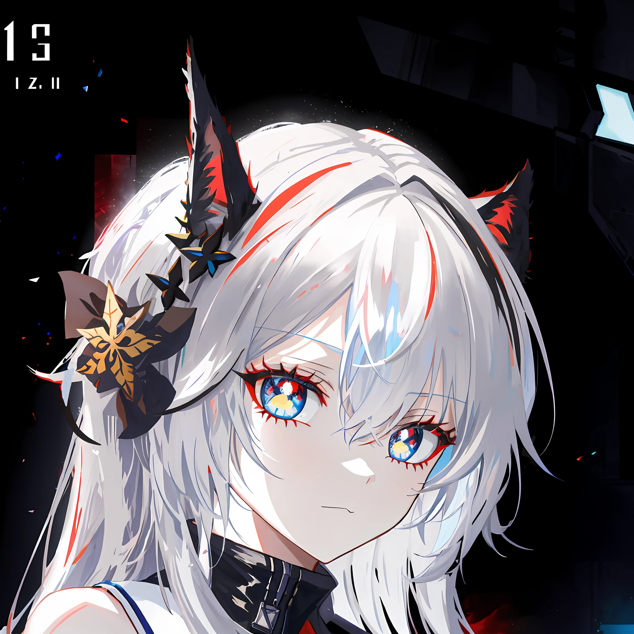 ((Elaborate Eyes)),red pupils,anime girl with white hair and blue eyes with a sword, Best anime 4k konachan wallpaper, white cat girl, style of anime4 K, from arknights, anime girl with cat ears, demon anime girl, trending on artstation pixiv, zerochan art, come from《azur lane》videogame, Anime wallpaper 4 k, Anime wallpaper 4k