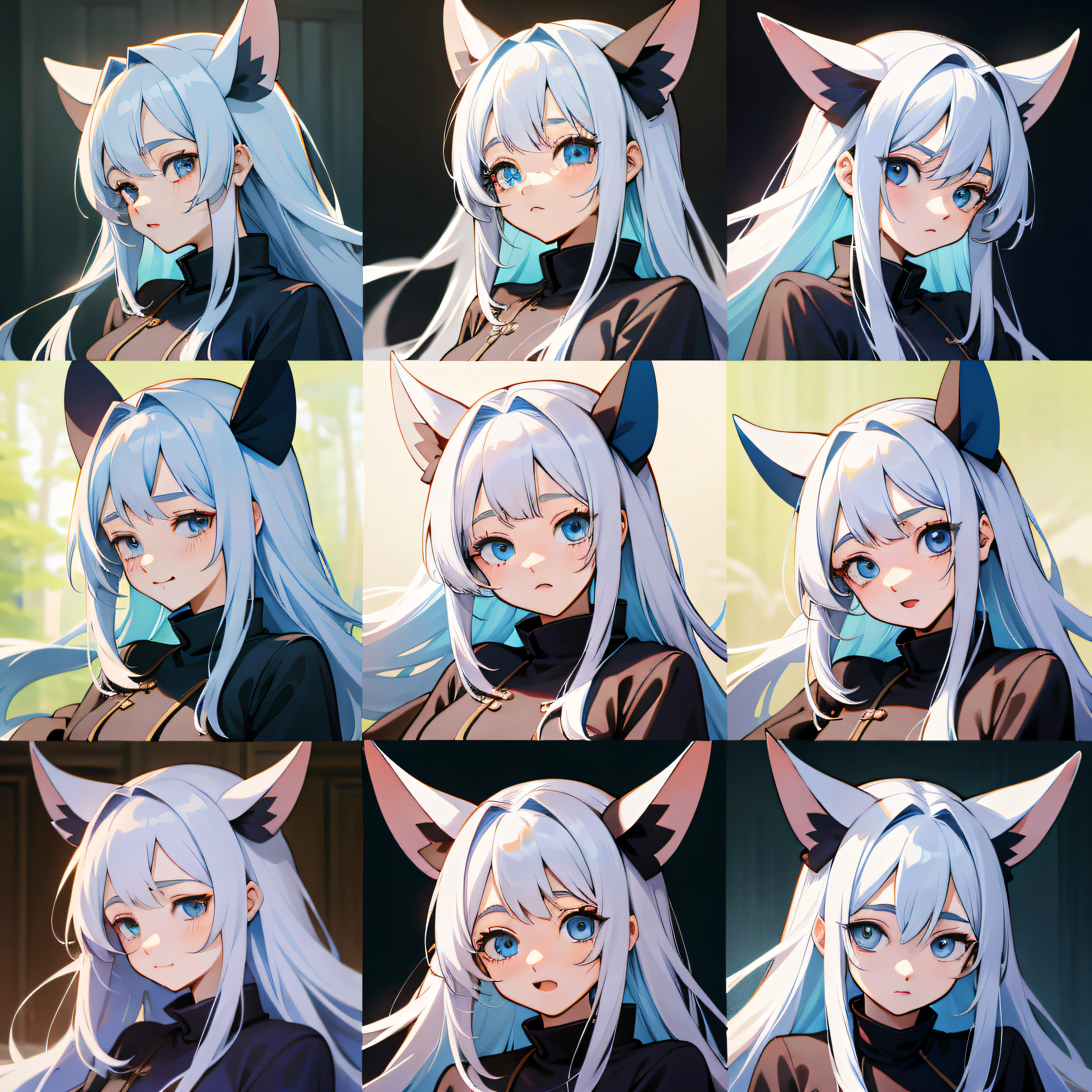 emoji, 16 emoticons, emoji sheet, multiple poss and expressions, different emotions, Chinese pretty girl, Hayao Miyazaki, anime, anime style, multiple views, high detail, anime, chart, 8k, super detail, ccurate, best quality, masterpiece, UHD, award winning