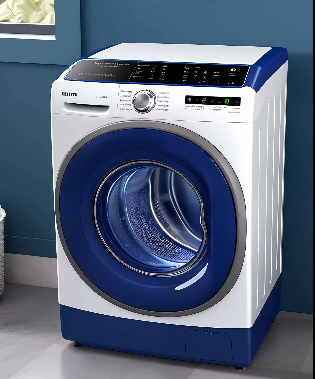 3D product rendering,Drum washing machine of the future, fine-detailed, purism, ue 5, Computer rendering, Maximalism, octane rend, 4k
