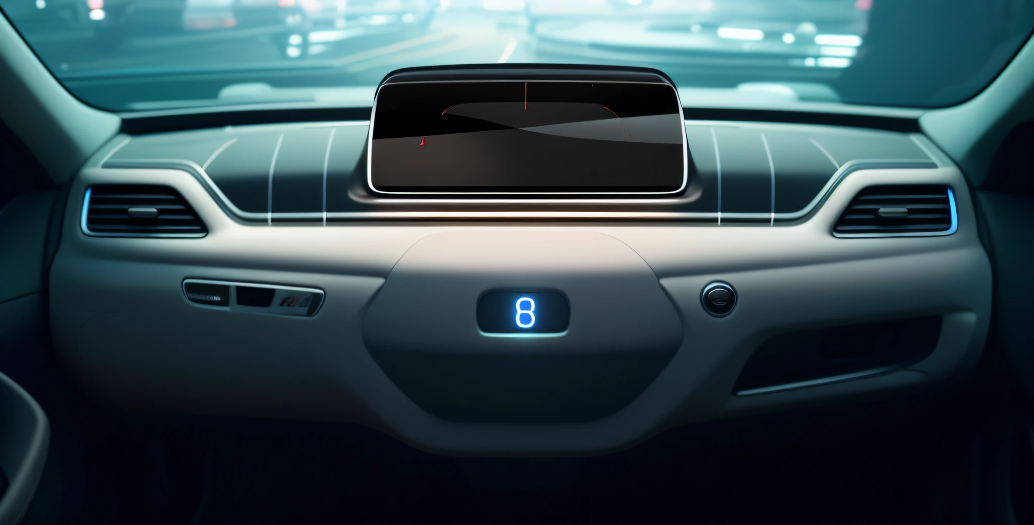 there is a car dashboard with a display on the dash, glowing blue interior components, glass oled visor head, sleek oled blue visor for eyes, glowing oled visor, glowing interior components, oled visor for eyes, conceito, futuristic product car shot, luminous cockpit, Accent lighting : : onyx, concept ar, glowing internal light, oled visor over eyes，OriginalPhoto, 8K  UHD, High quality, filmgrain, Fujifilm XT3，A hyperrealistic，High detail，raytrace。pphotorealistic