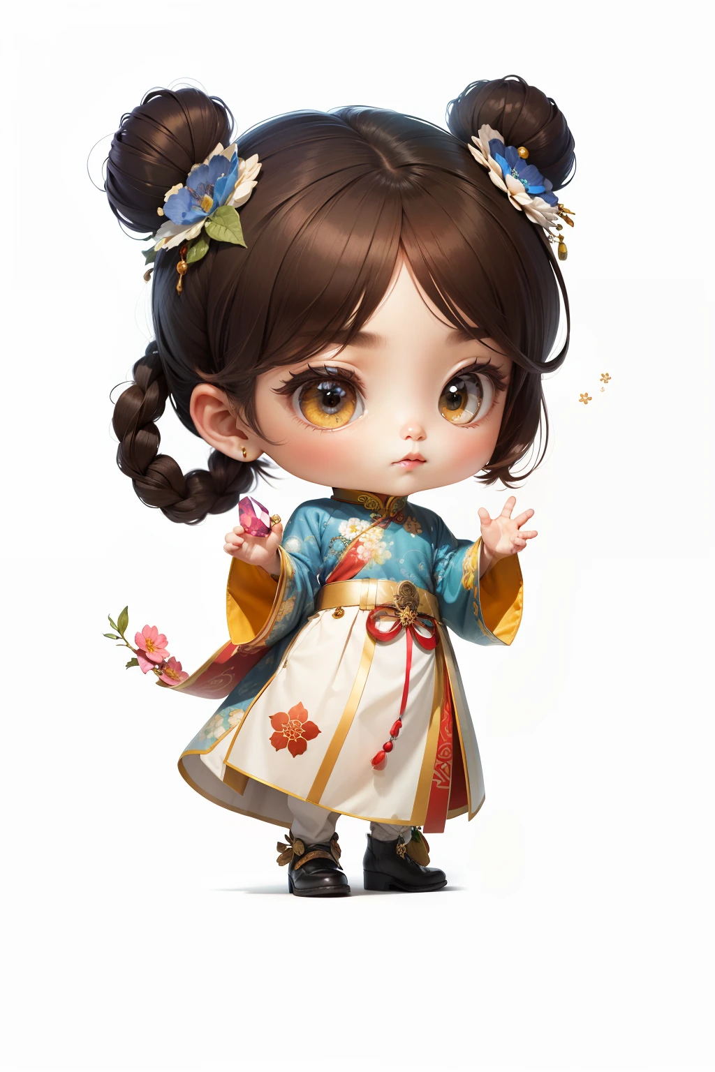 Cloth belt,trinkets,Belt with large pieces of gemstones,Exquisite,Brilliant,Flower ornaments,on cheongsam