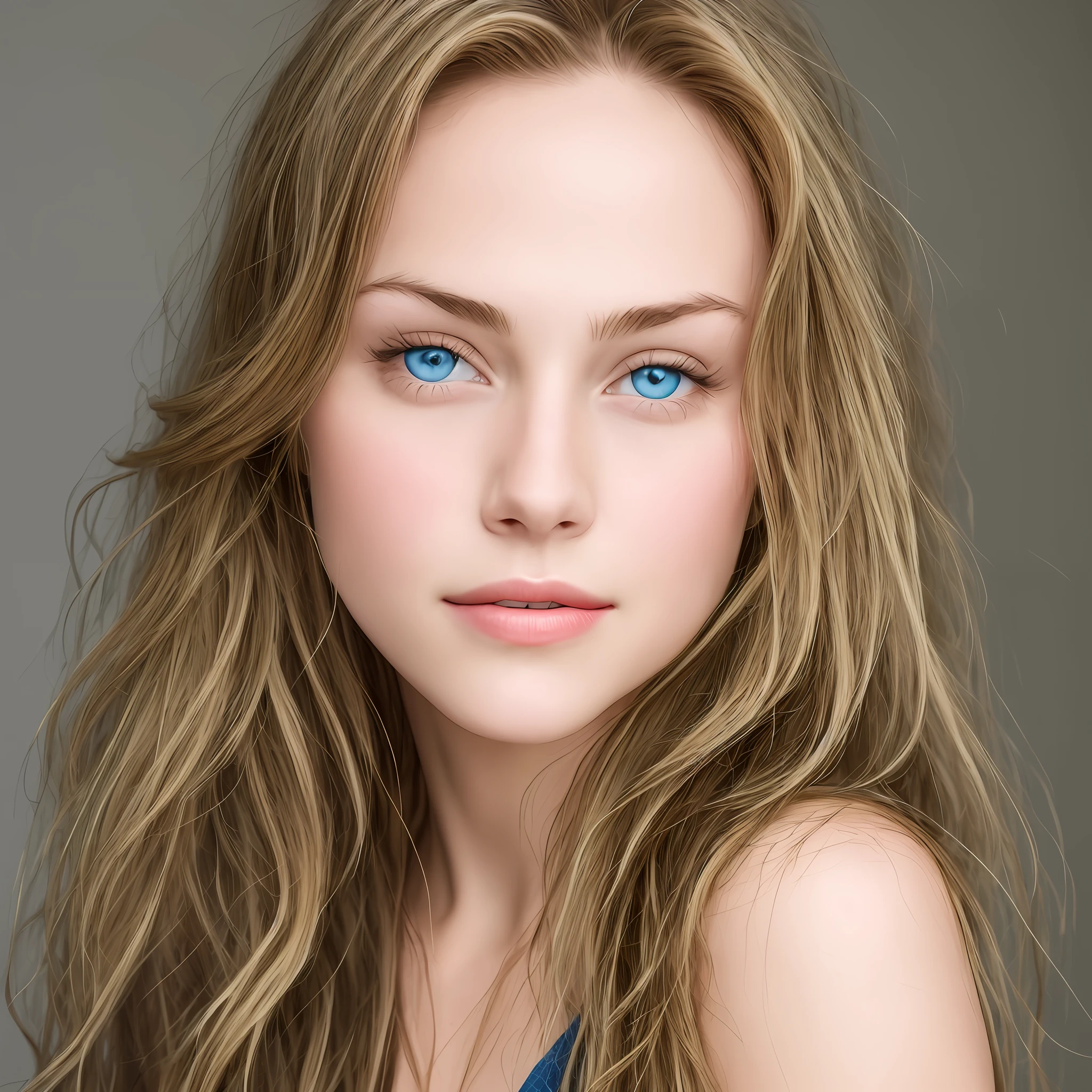 Blonde Blue Eyes Young Beauty Like Hollywood Actress