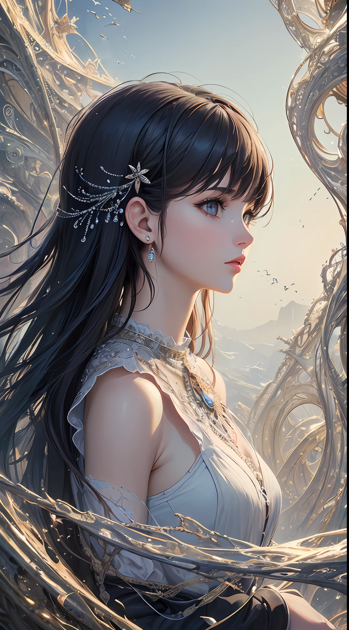 (masterpiece, top quality, best quality, official art, beautiful and aesthetic:1.2), (1girl:1.3), extreme detailed,(fractal art:1.3),colorful,highest detailed