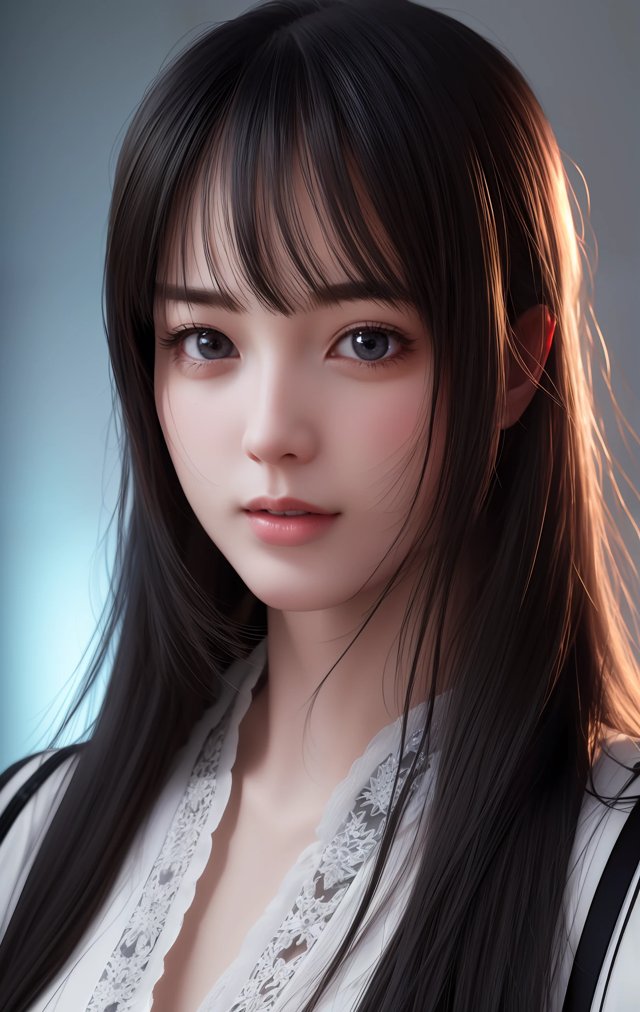 URZAN-6500-v1.1, (Raw foto:1.2), (pphotorealistic:1.4), アニメ、anime stile、Beautiful and moisturized eyes like crystal clear glass、Beautiful detailed woman, very detailed eyes and faces, Beautiful detailed eyes, Ridiculous, Unbelievably ridiculous, huge filesize, Ultra-detailded, Hi-Def, Heavily detailed, beste-Quality, A masterpice,  illutst, Heavily detailed, CT, unification, 8k壁紙, splendid, finely detail, A masterpice, beste-Quality, Highly detailed ticker uniform 8K wallpaper, Light on the face、cinematiclight、1８Year old girl