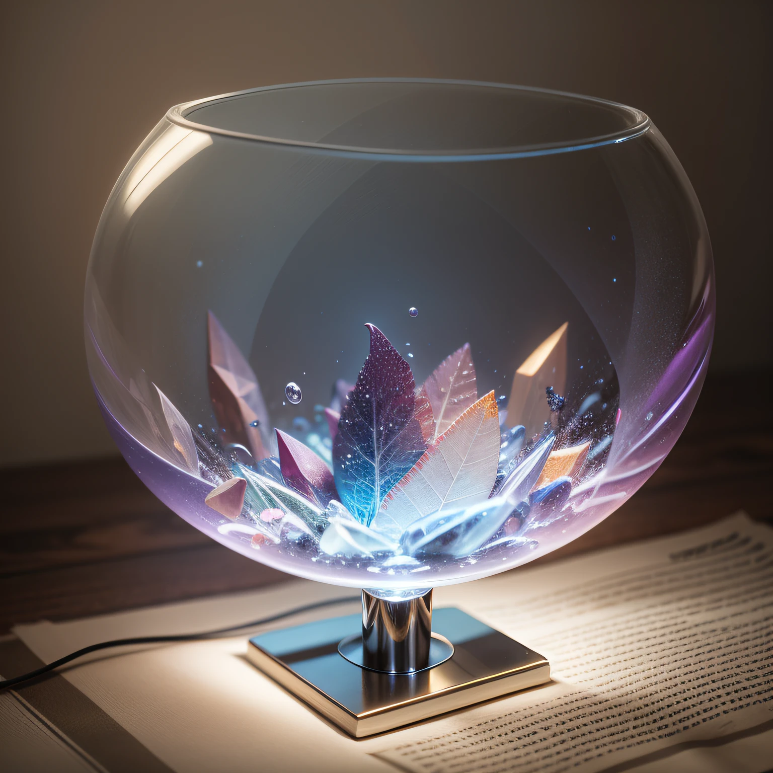Stylish glass table light