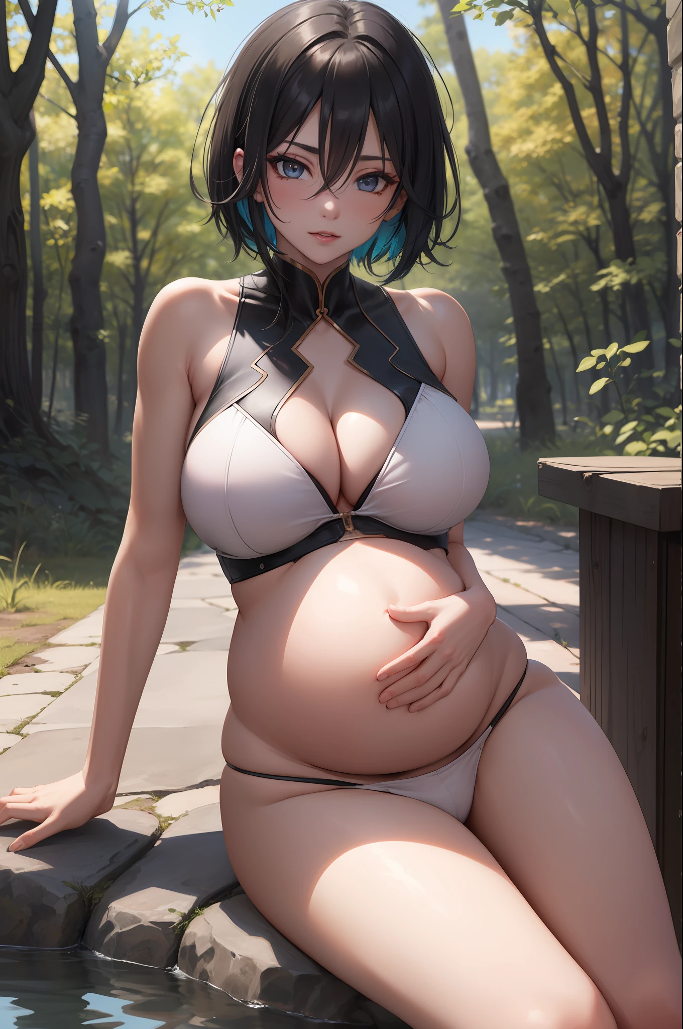 (daysies:1.7), forested background,
sit on floor,
cum on stomach,No Panty,(nudist:1.3),Open your chest,Sleeveless,naked leg,thighlet,abdominals,Belly Navel,cum on bodyl,Shot in the crotch,White bra,Bare chest,Shoot in the chest,The white liquid is drizzled all over the body,Raised bulge,Raised bulge,Large big tits,pregnant woman
Black hair,bangss,Short wave hair,(hair between eyes:1.3),
1个Giant Breast Girl,20 age,a mature female,Beautiful Finger,Beautiful long legs,Beautiful body,beautiful nose,Beautiful character design,perfect drawn eyes,Perfect face,
looking at the spectator,
NSFW,offcial art,extremely detailed CG Unity 8k wallpapers,Perfect litthing,brightly colorful,bright_Front_face_light lighting,
(masterpaintings: 1.0), (finest_quality: 1.0), ultra-high-resolution, 4K, ultra detaile,
fotograpy, 8K, hdr, high resolucion, Absurde:1.2, Kodak Portra 400, filmgrain, blurring background, Bokeh:1.2, Lens glare, (vibrant_color:1.2)
(beatifull,Large_breasts:1.0),(Beautiful_face:1.5),(Narrow_waistup),