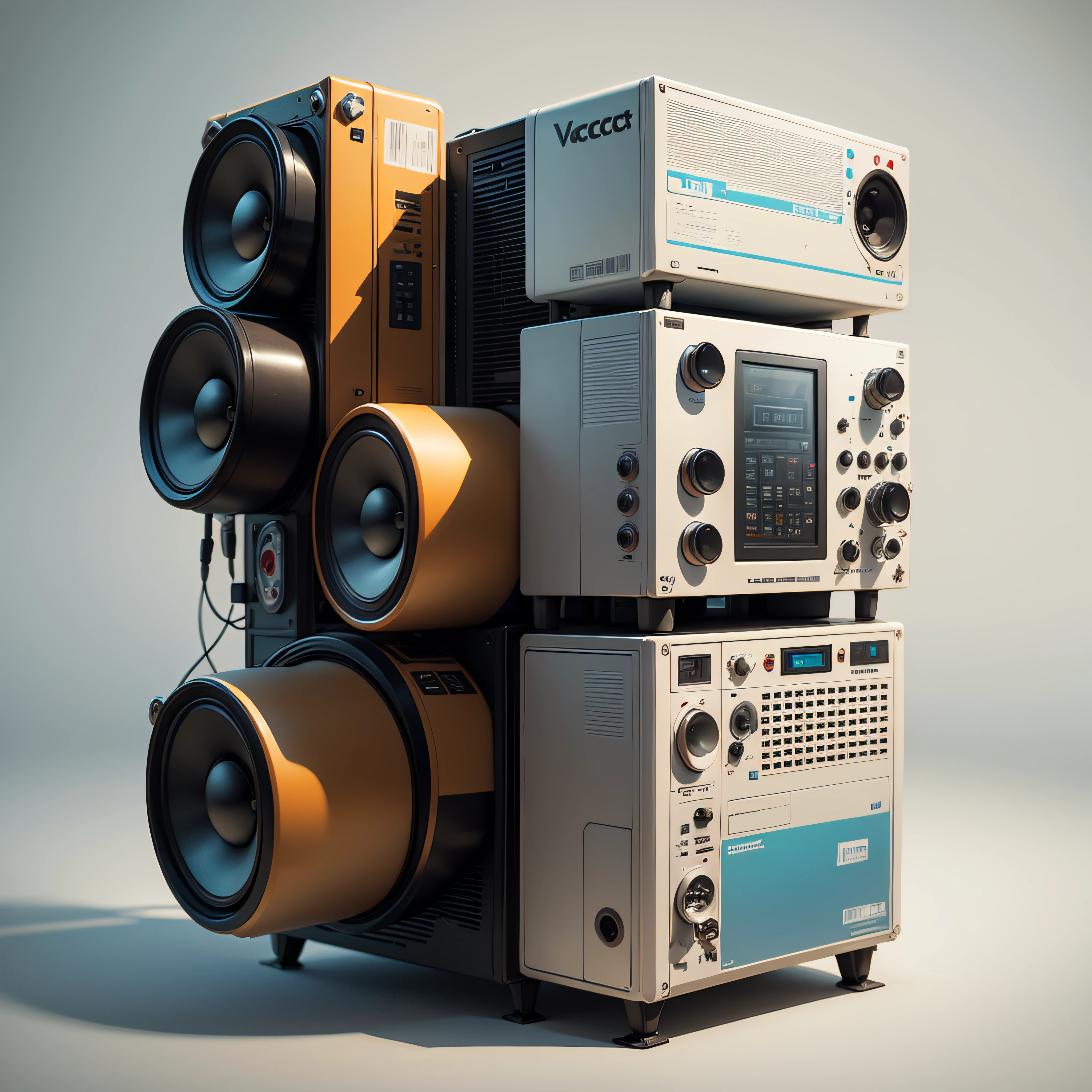 Stereo numbers, 1, 2, 3, 4, 5, 6, 7, 8, 9, vector graphics --auto
