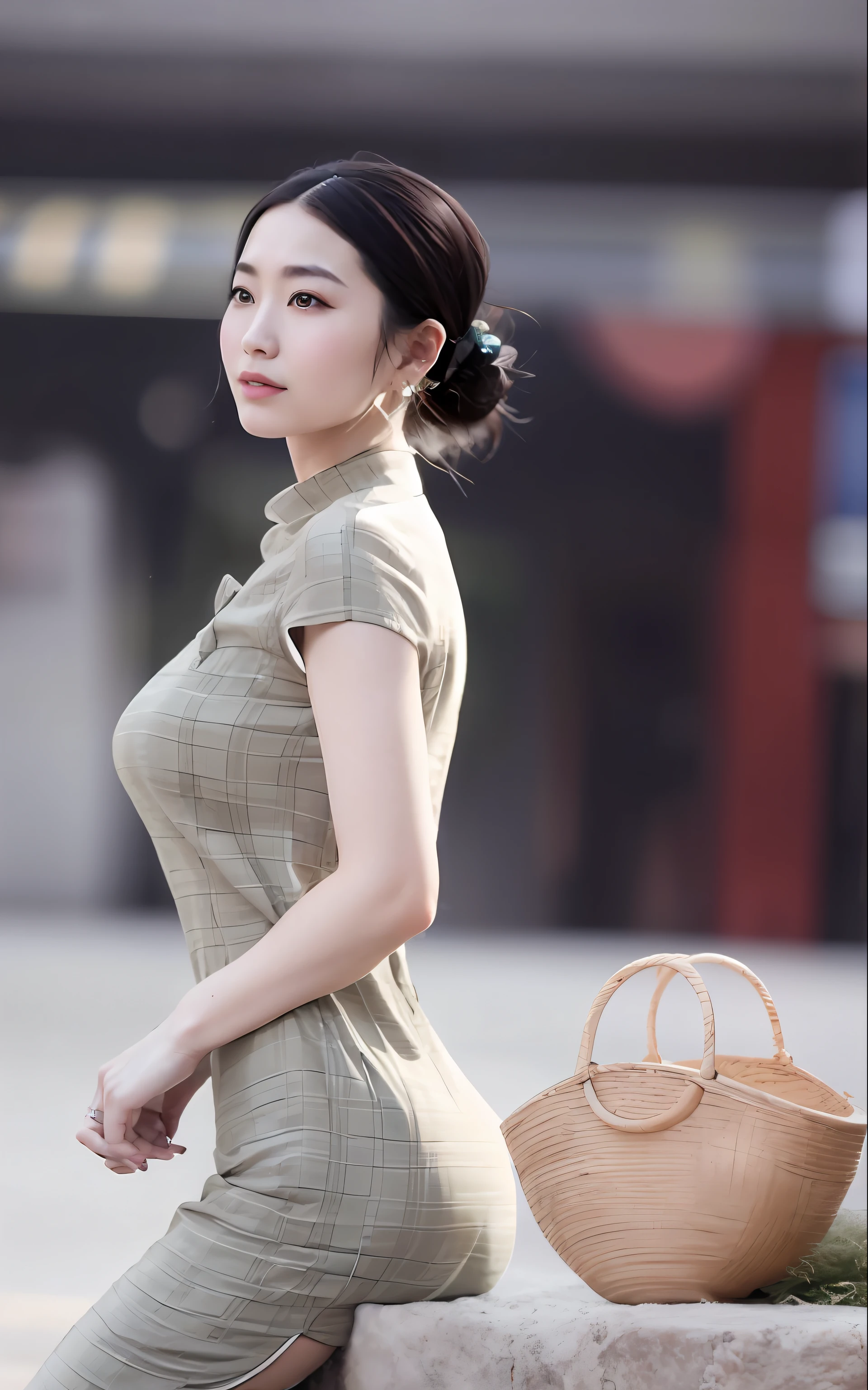Oriental beauty，Maintain facial features。