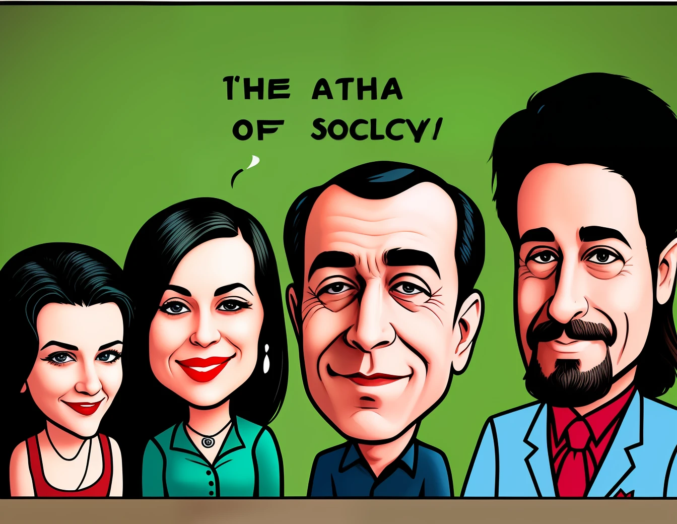 Caricature of modern society
