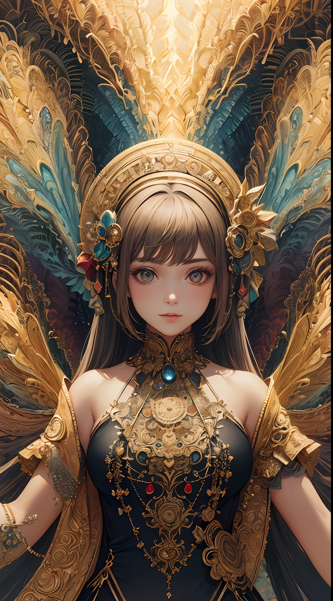 (masterpiece, top quality, best quality, official art, beautiful and aesthetic:1.2), (1girl:1.3), extreme detailed,(fractal art:1.3),colorful,highest detailed