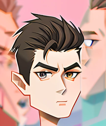 simplebackground,white backdrop,Gray hair,Caricature of an older man, upper body avatar, upper body 2d game avatar, Avatar image, halfbody headshot, design your own avatar, inspired by Nicholas Marsicano, inspired by Steven James Petruccio, style of kieran yanner, second life avatar, , inspired by Kyle Lambert