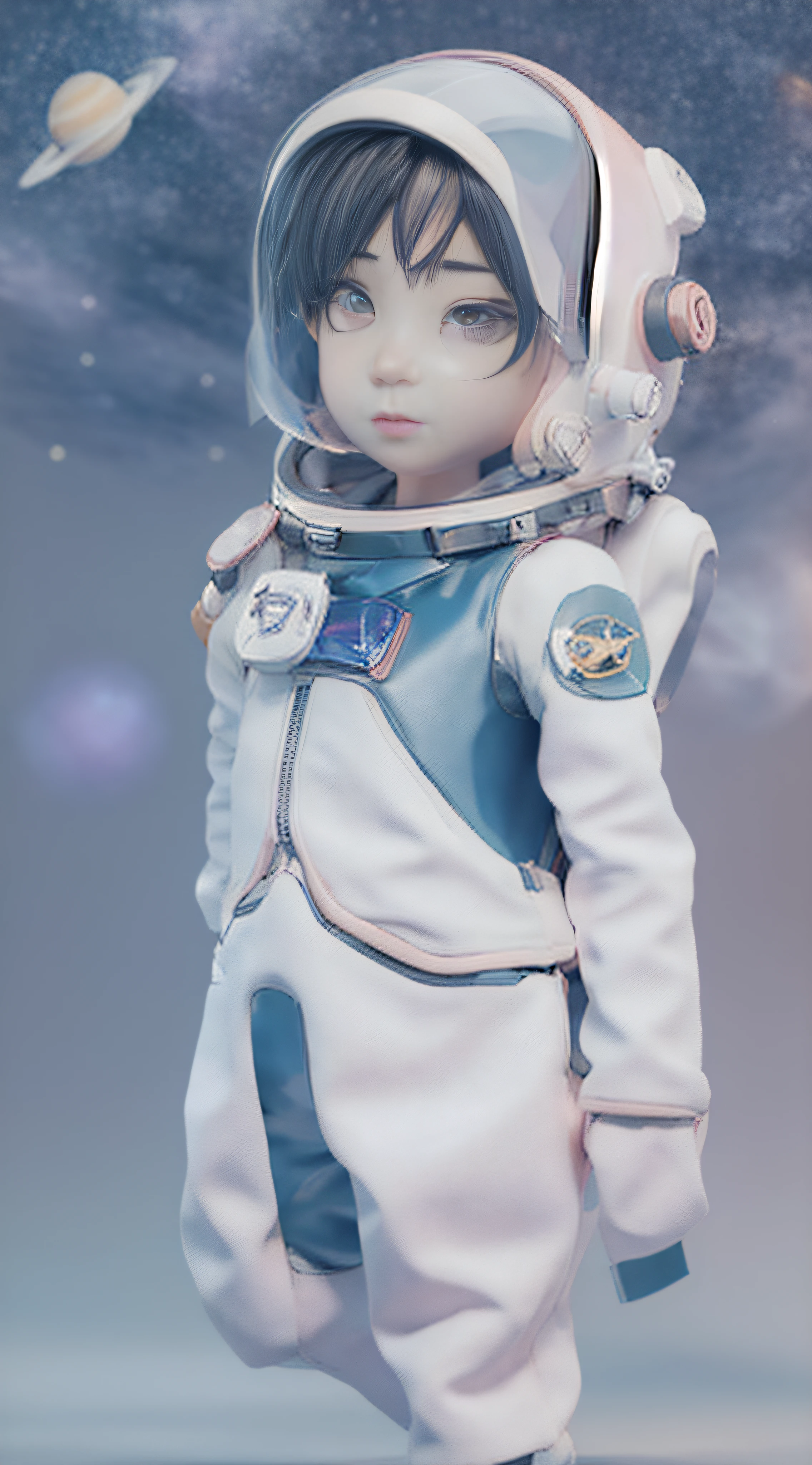 anime character of a girl in a space suit with a gun, portrait anime space cadet girl, Retrato Armored Astronauta , cute 3 d render, render of a cute 3d anime girl, Cute detailed digital art, futuristic astronaut, girl in space, cute digital painting, Female explorer mini cute girl, cute cyborg girl, 3 d render stylized, wearing space suits