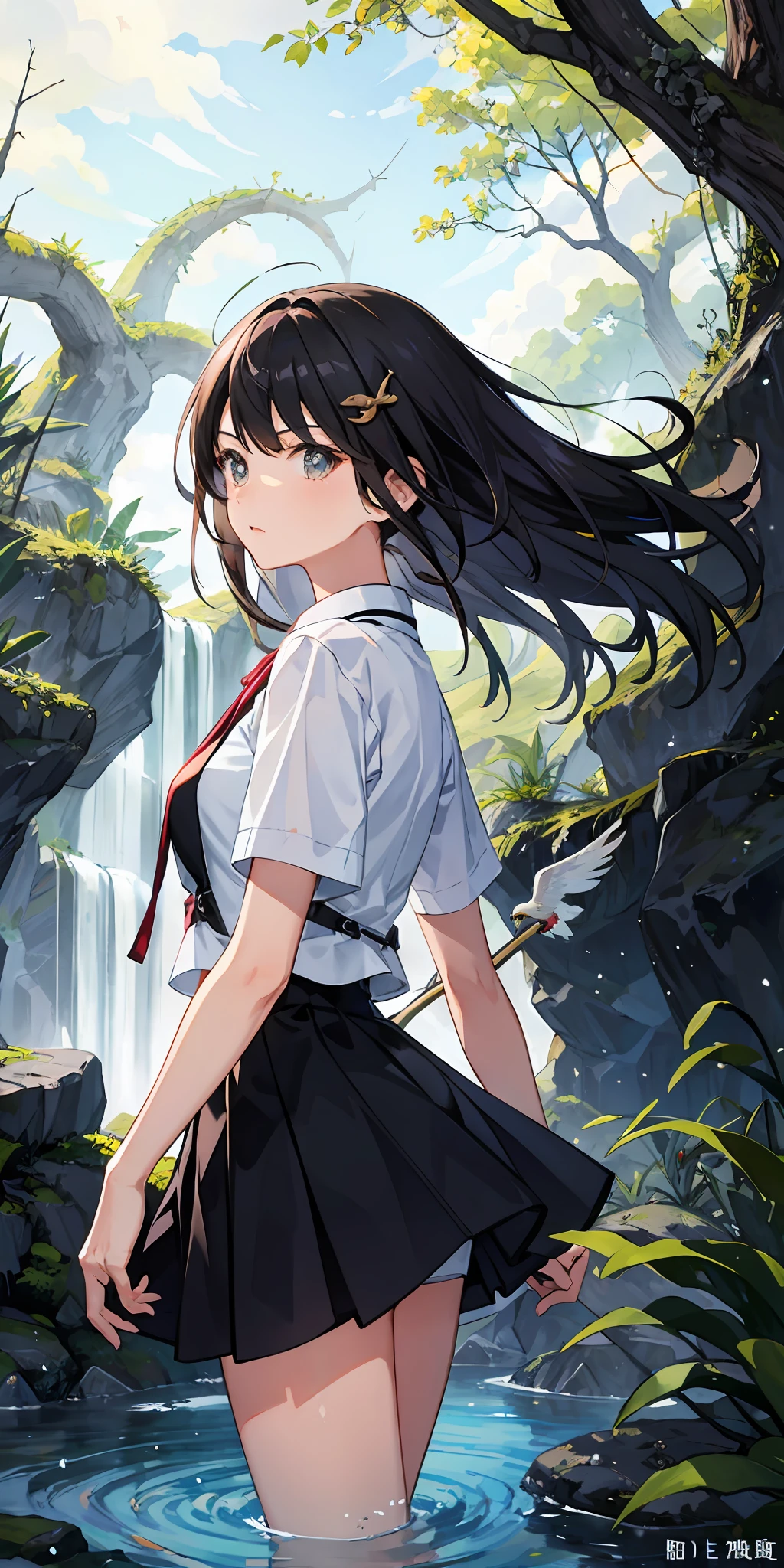 1girl in、hawk、a woods、mystical、boga々Right、chuan、cool、Negative ions