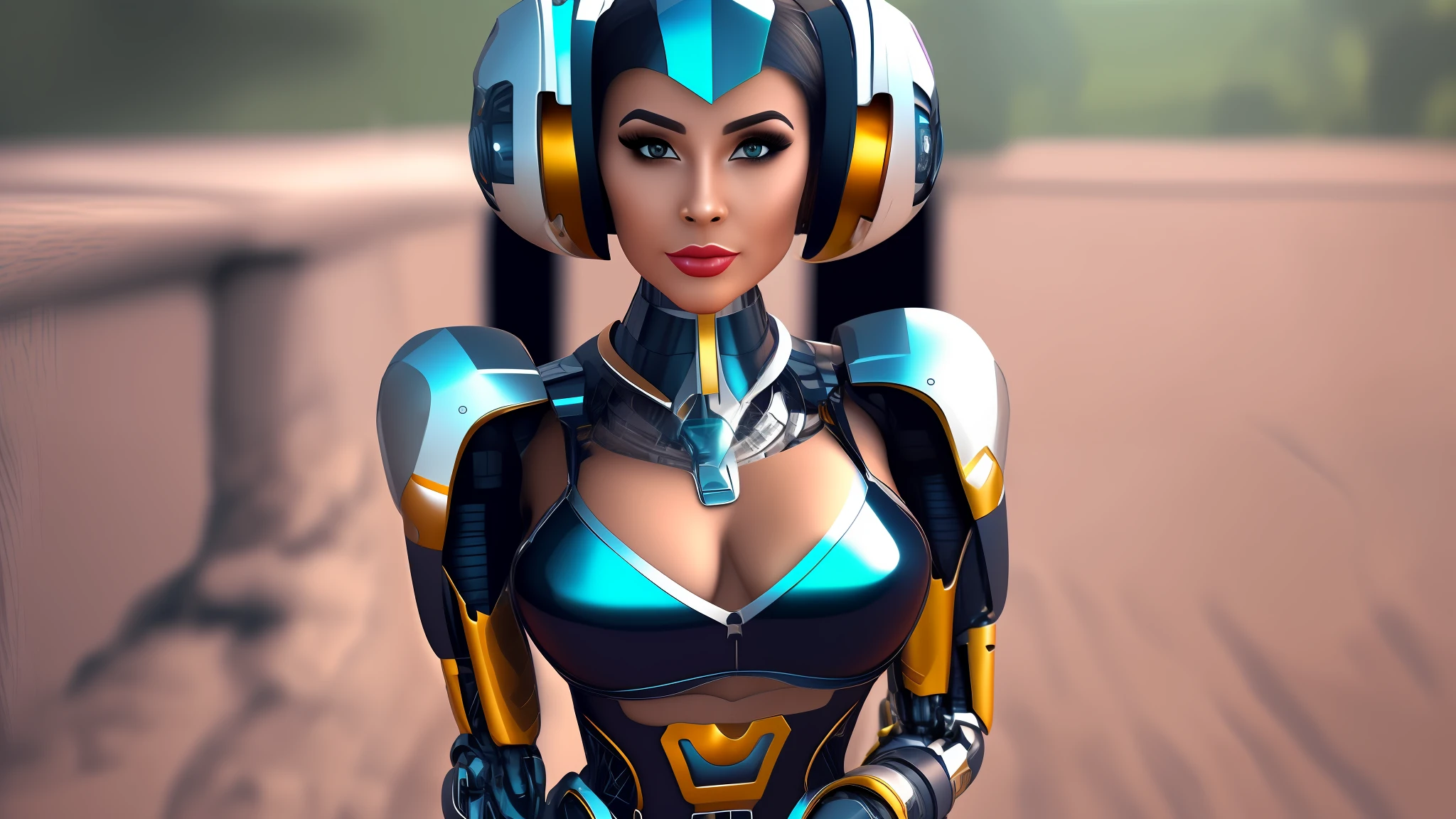 Generate a beautiful sexy robot